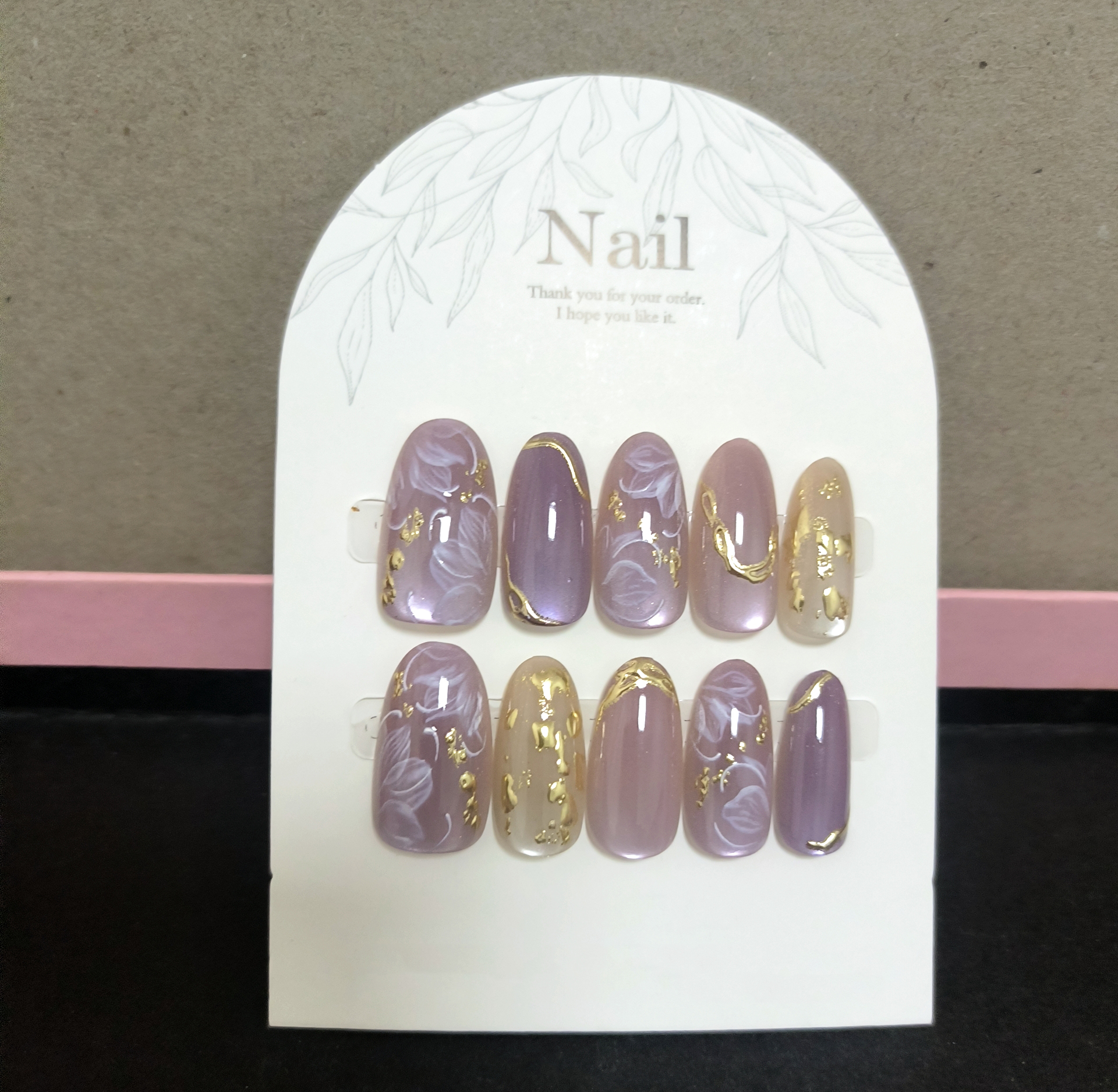 Resin Art Glitter - 10pcs Handmade Press On Nails Shiny