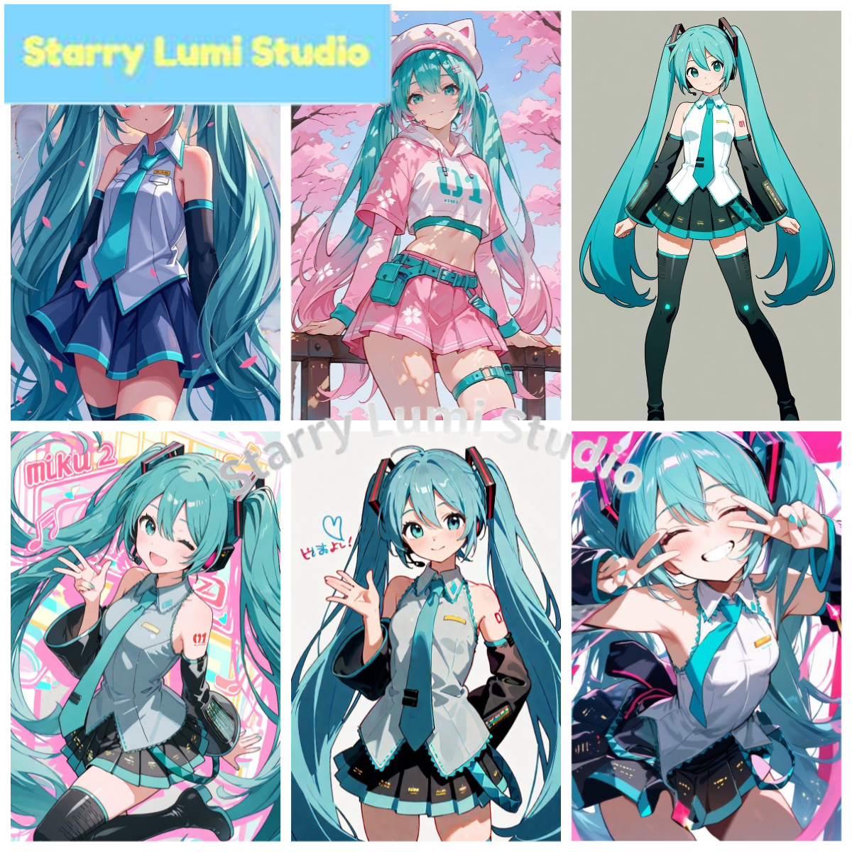Resin Art Canvas - Hatsune Miku Anime Diamond Painting 5D