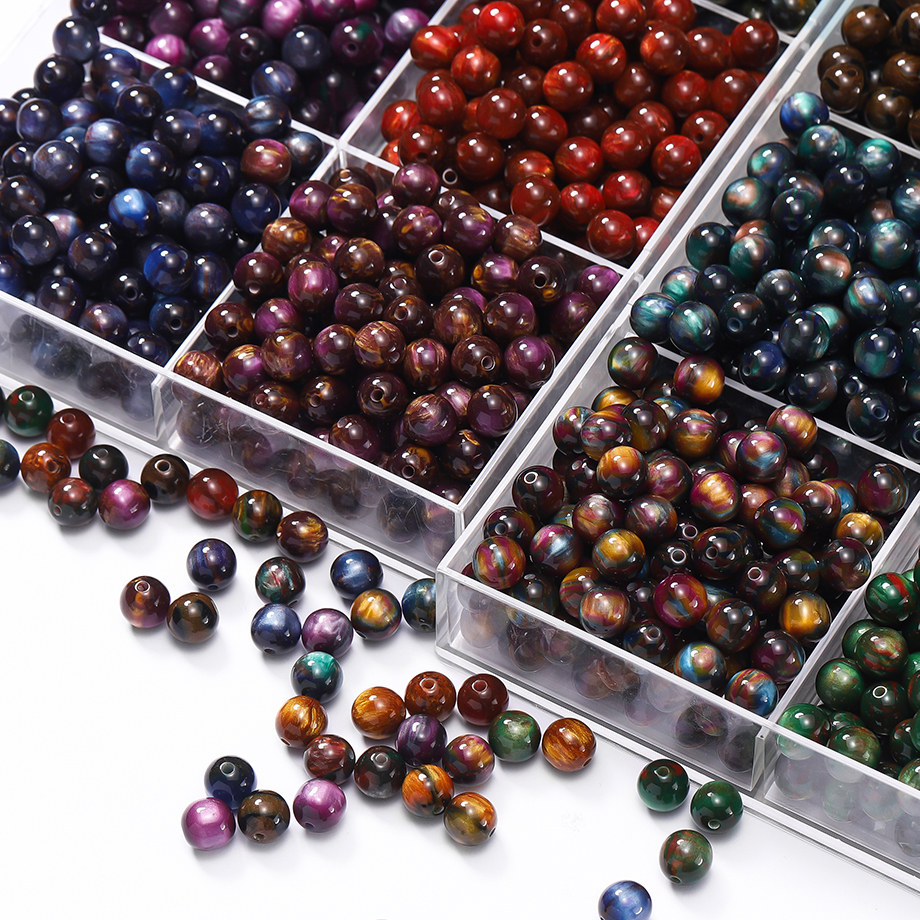 Resin Art Glitter - 20-50pcs/lot Glitter Mitation Cat Eye Round