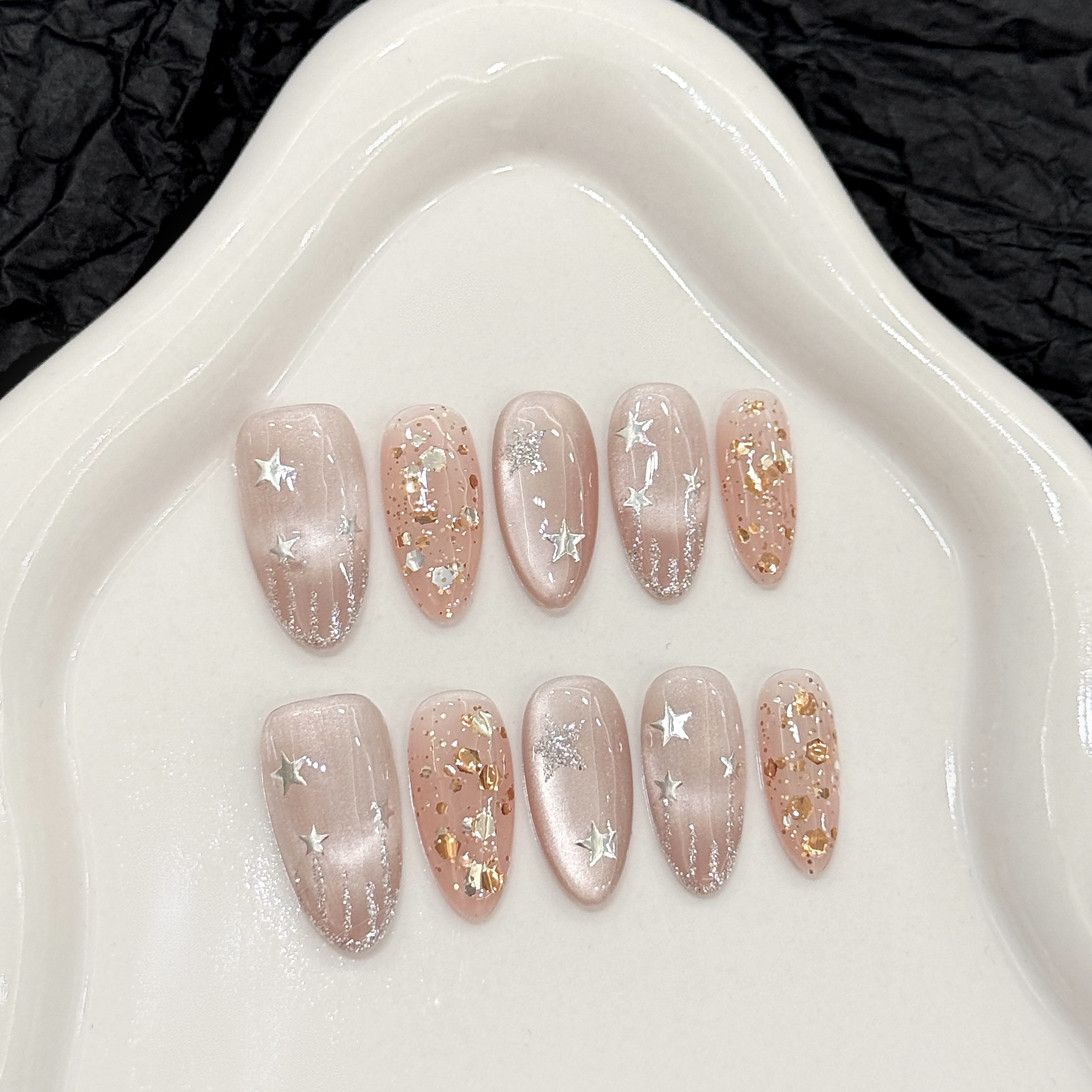 Resin Art Glitter - 10pcs Pure Hand Pressed Medium Oval