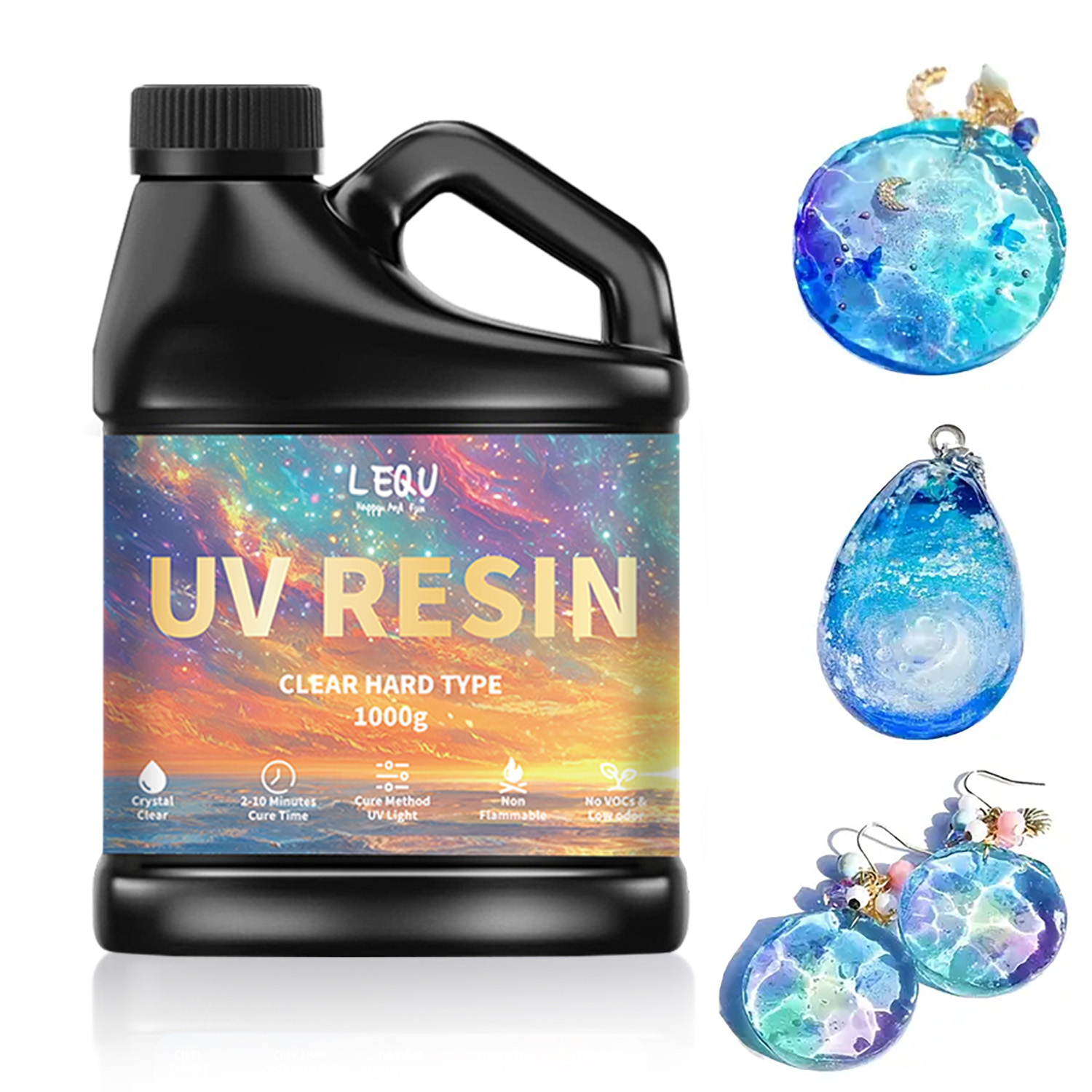 Resin Art Accessories - 100/200/500/1000g UV Epoxy Resin Glue High