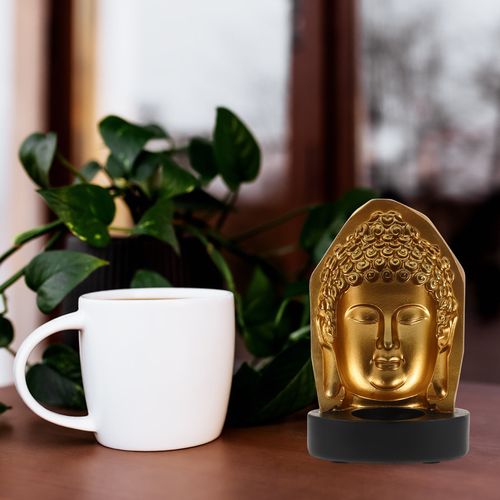 Tea Light Holder Resin Buddha  - Resin Art And Decor reseña y precio