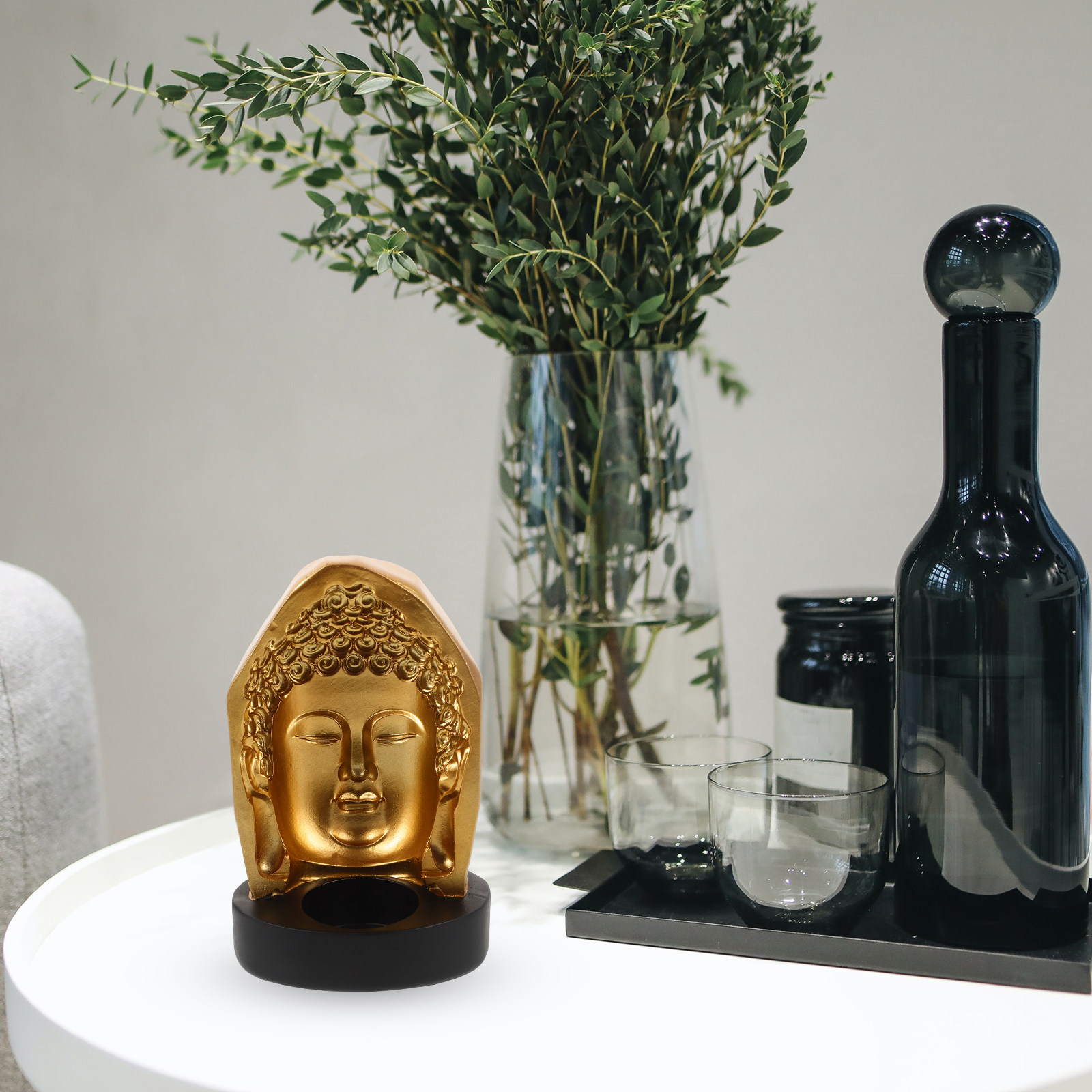 Tea Light Holder Resin Buddha  - Resin Art And Decor reseña y precio