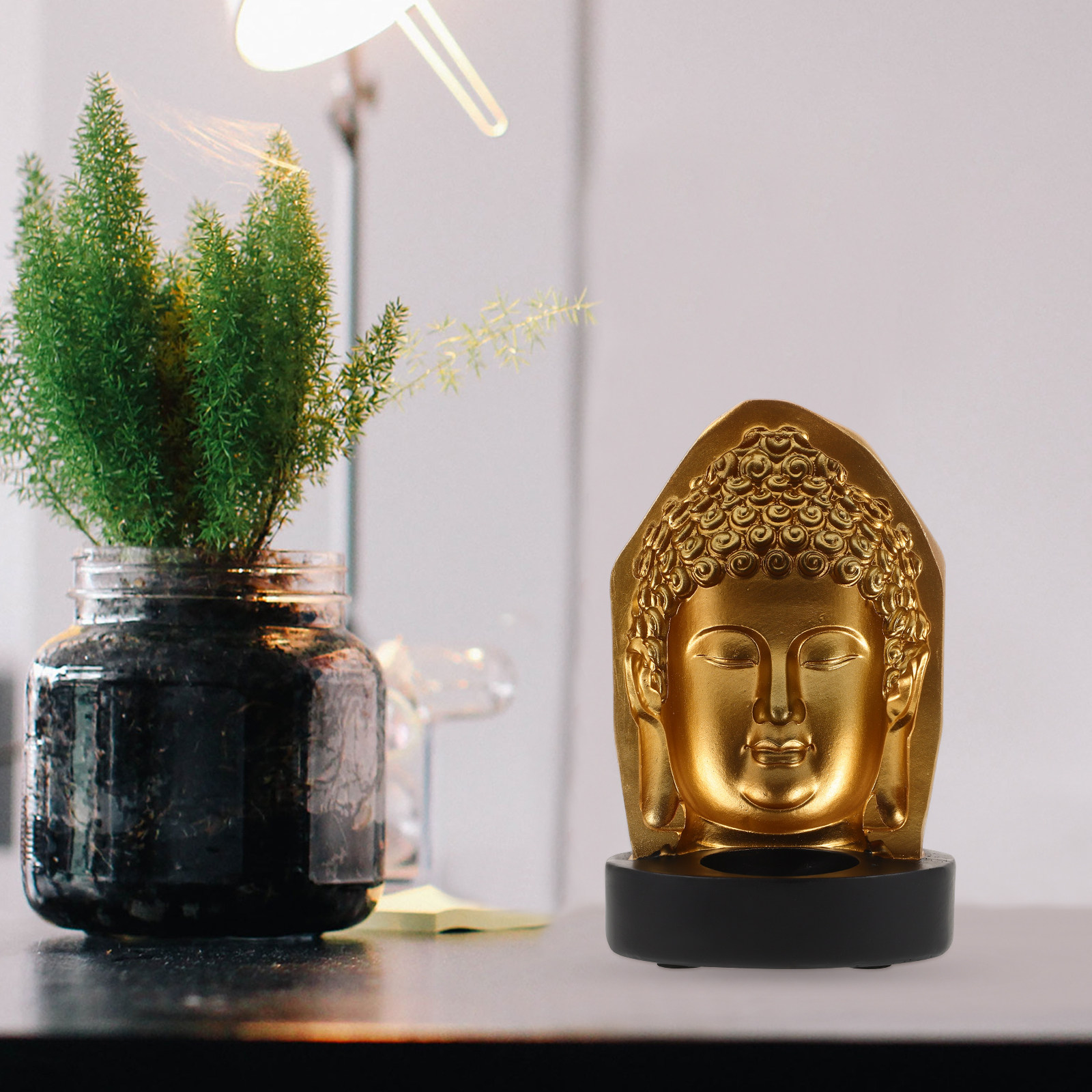 Tea Light Holder Resin Buddha  - Resin Art And Decor reseña y precio