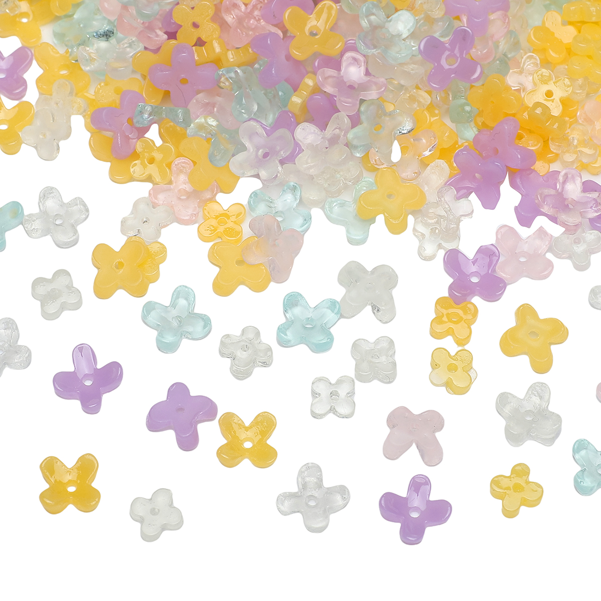 20pcs 5 7mm Resin 4 Petals Flo - Resin Art Flowers reseña y precio