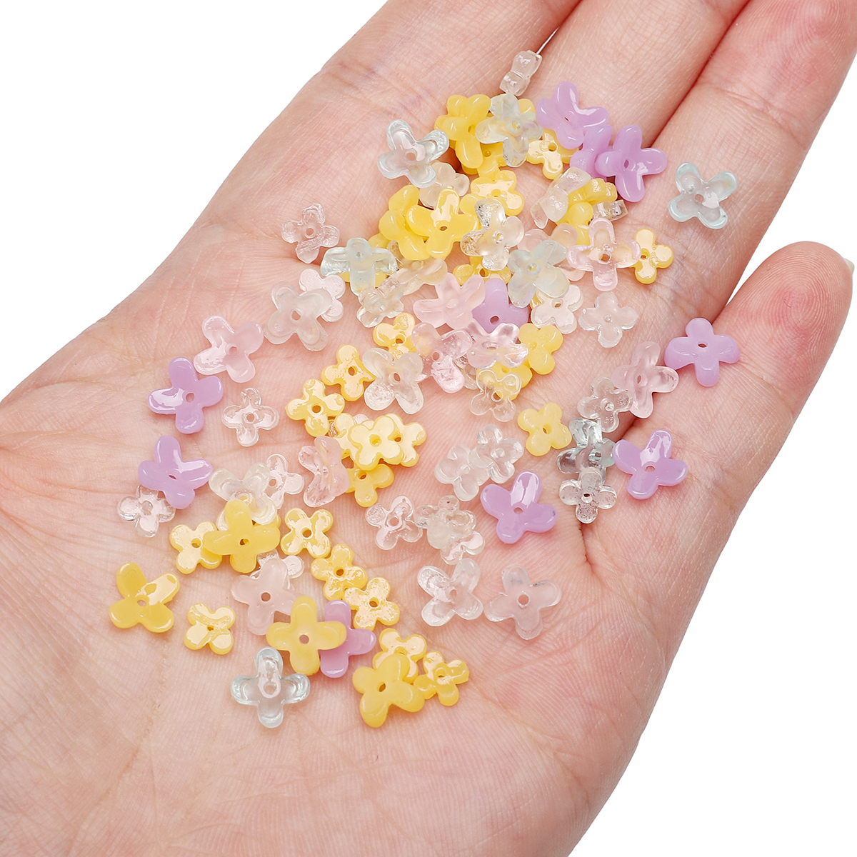 20pcs 5 7mm Resin 4 Petals Flo - Resin Art Flowers reseña y precio