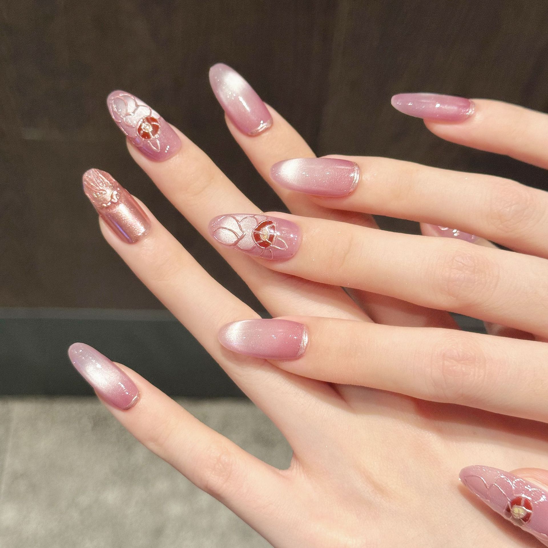 10pcs Handmade Press On Nails  - Resin Art Flowers reseña y precio