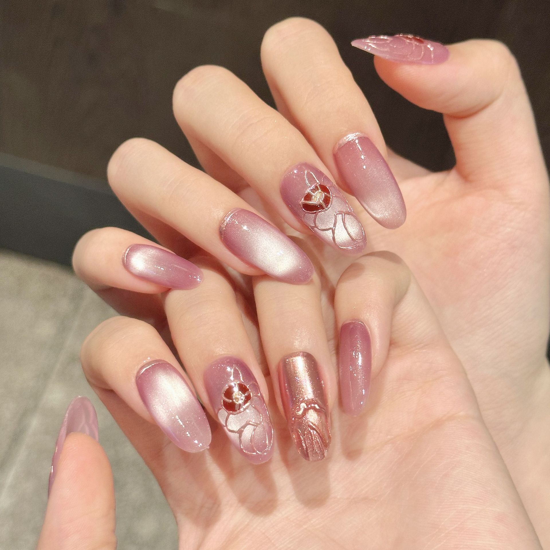 10pcs Handmade Press On Nails  - Resin Art Flowers reseña y precio