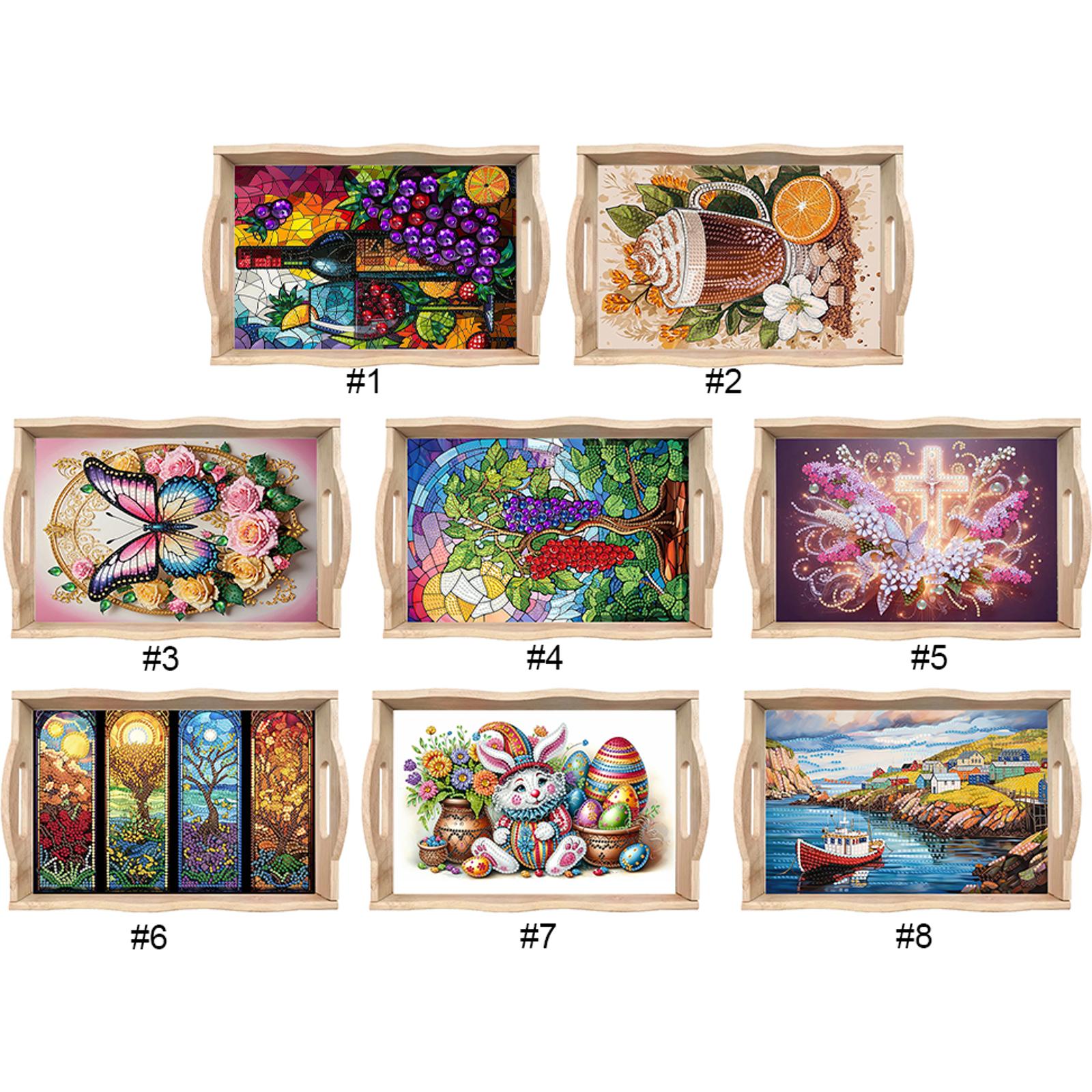 Diamond Art Painting Wooden Se - Resin Art Wooden Tray reseña y precio