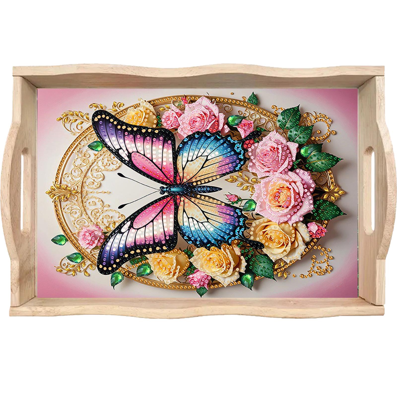 Diamond Art Painting Wooden Se - Resin Art Wooden Tray reseña y precio
