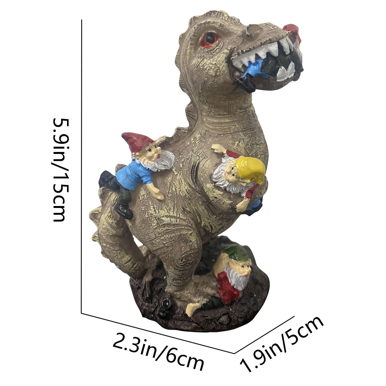 Mischievous Dinosaur Garden Ea - Resin Art And Decor reseña y precio