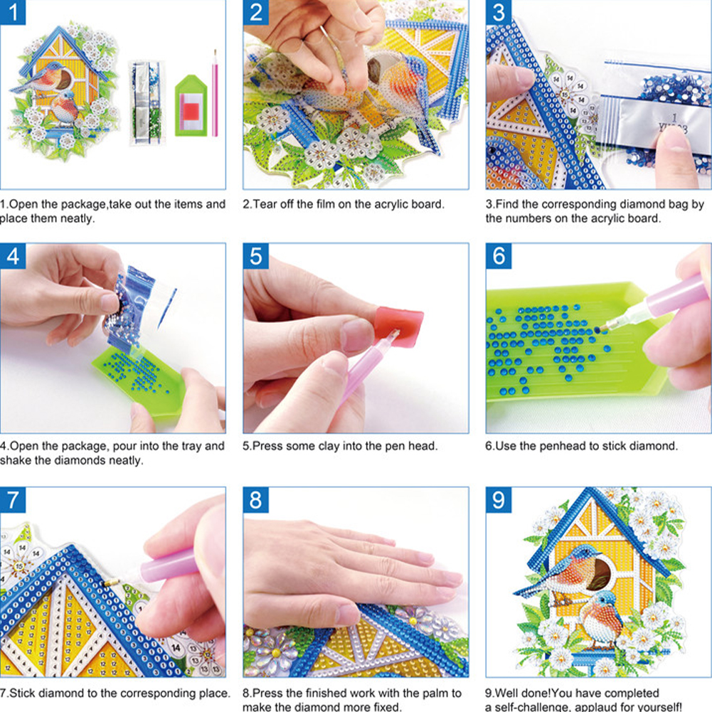 DIY Diamond Painted Wooden Din - Resin Art Wooden Tray reseña y precio