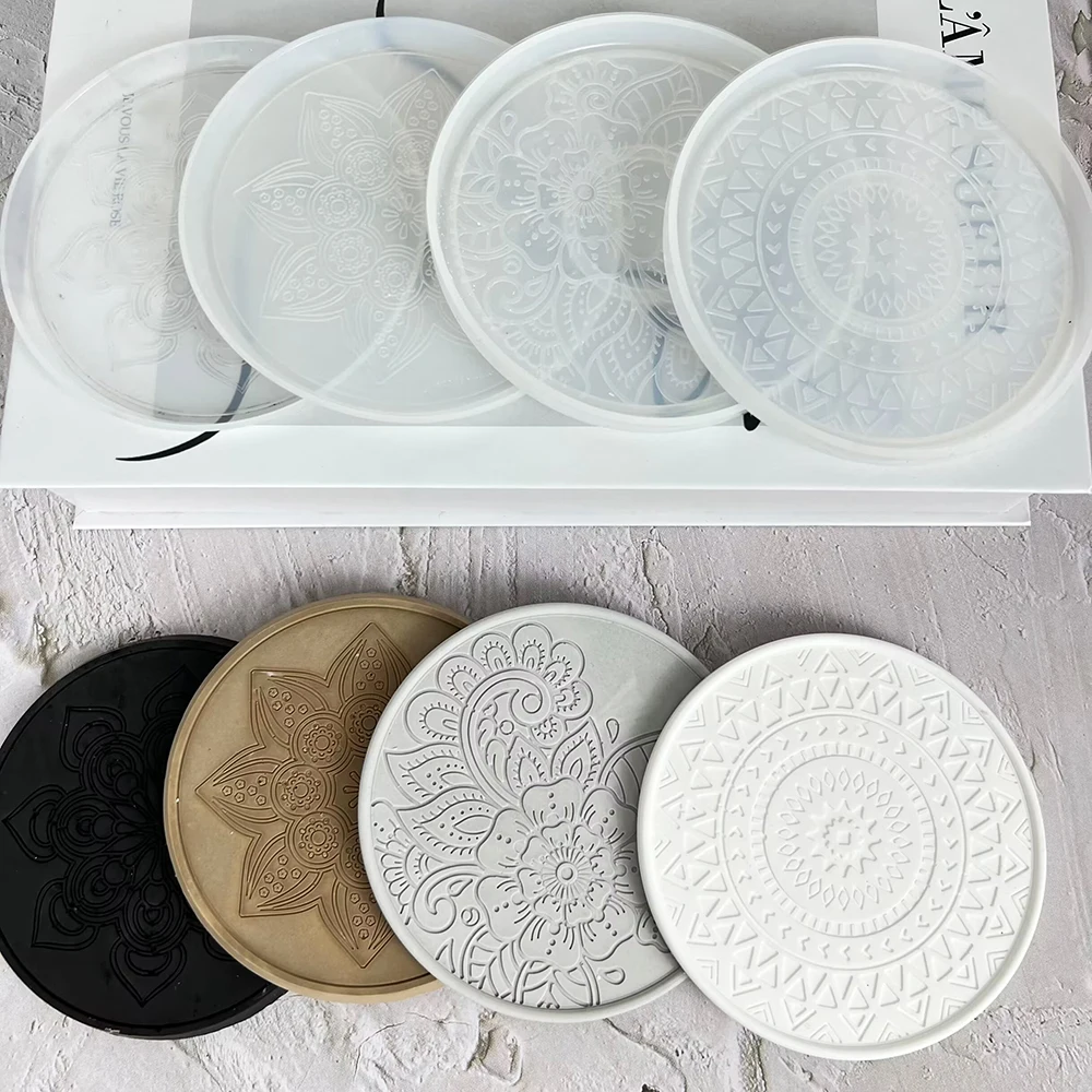 Mandala Round Coaster Resin Si - Coaster Mold Square reseña y precio