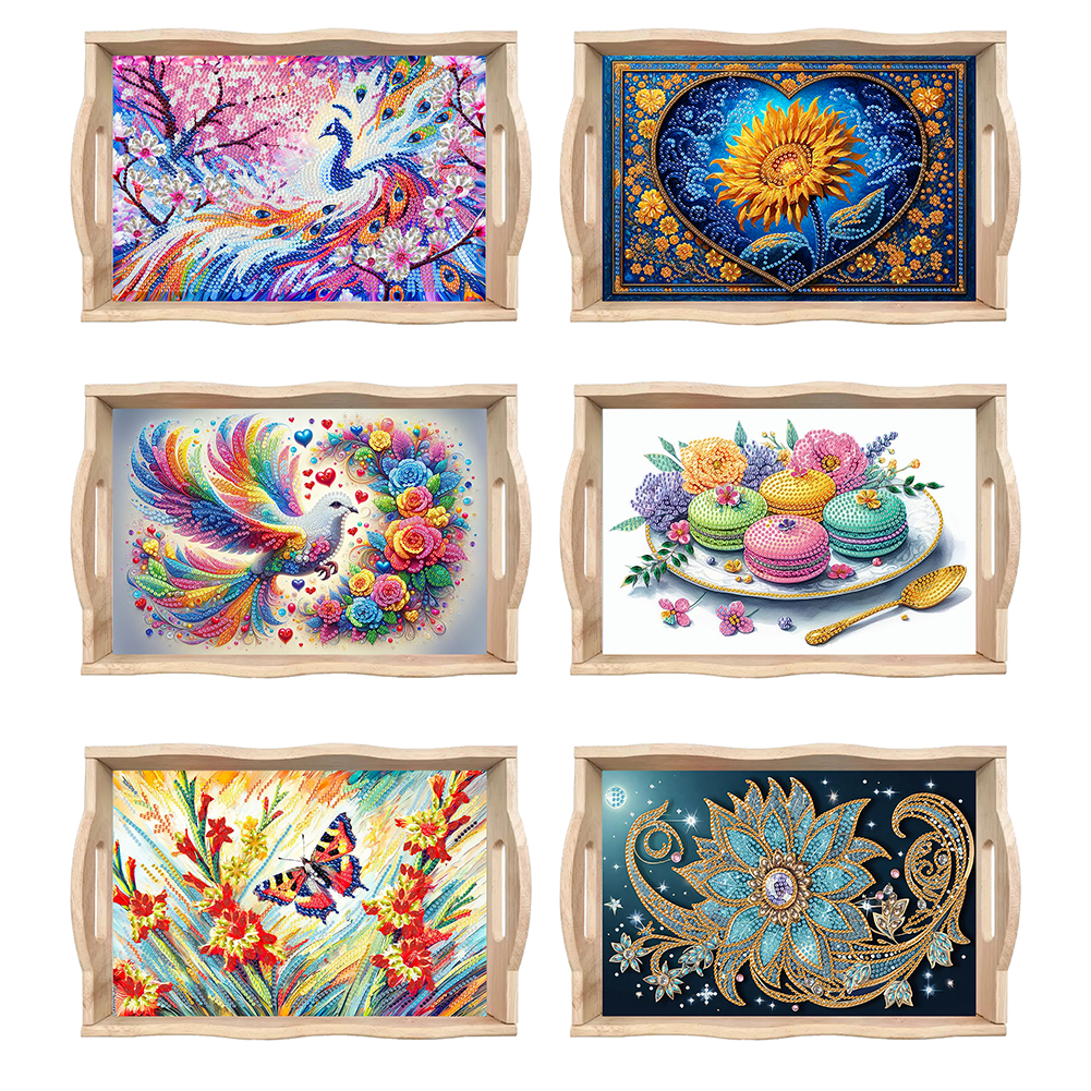 Wooden Beautiful Pattern 5D Di - Resin Art Wooden Tray reseña y precio