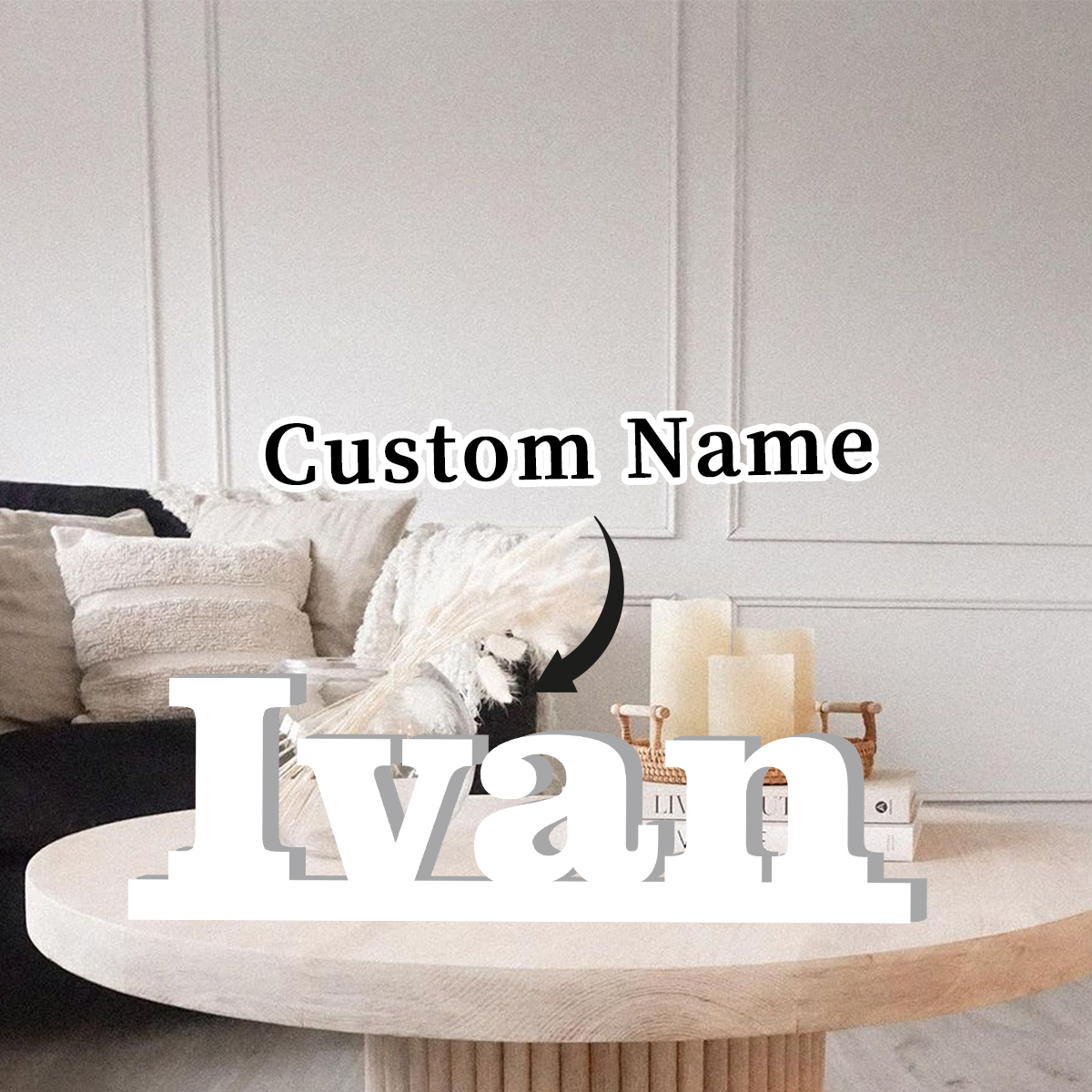 1pc Custom Name Ivan PVC Decor - Resin Art And Decor reseña y precio
