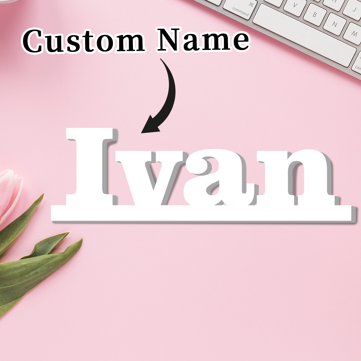1pc Custom Name Ivan PVC Decor - Resin Art And Decor reseña y precio