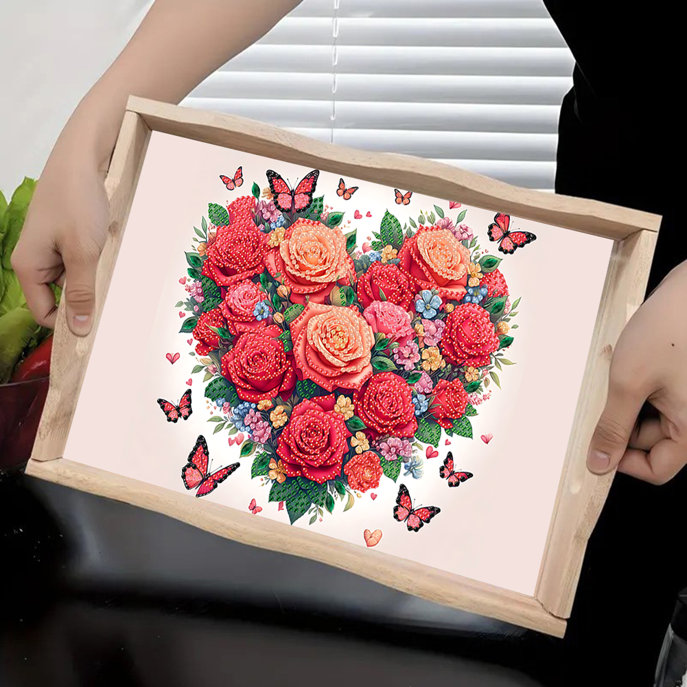 Diamond Art Painting Wooden Se - Resin Art Wooden Tray reseña y precio