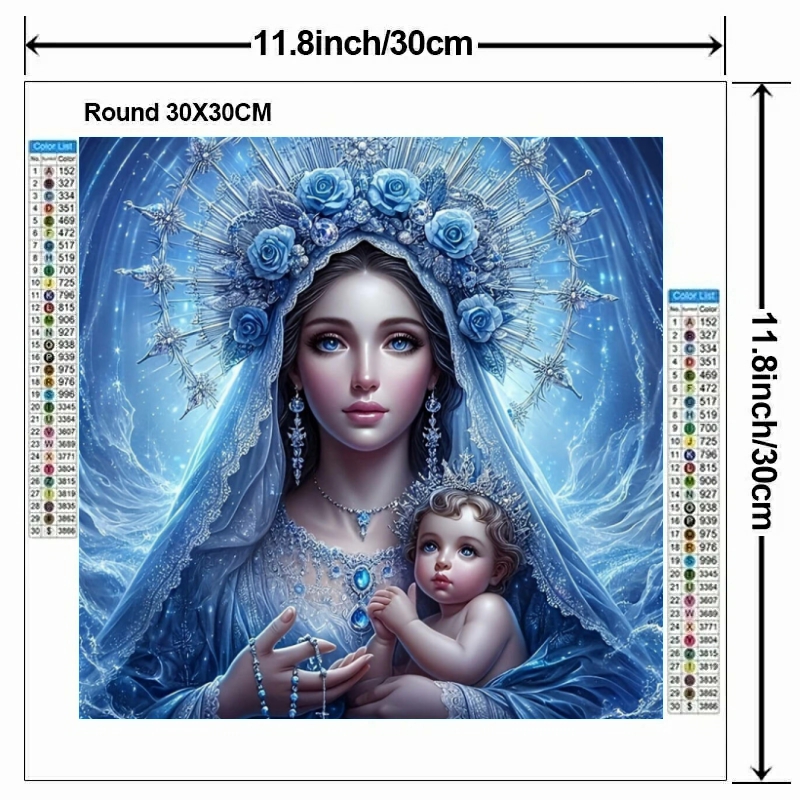 1pc frameless  Mother of Jesus - Resin Art Canvas reseña y precio
