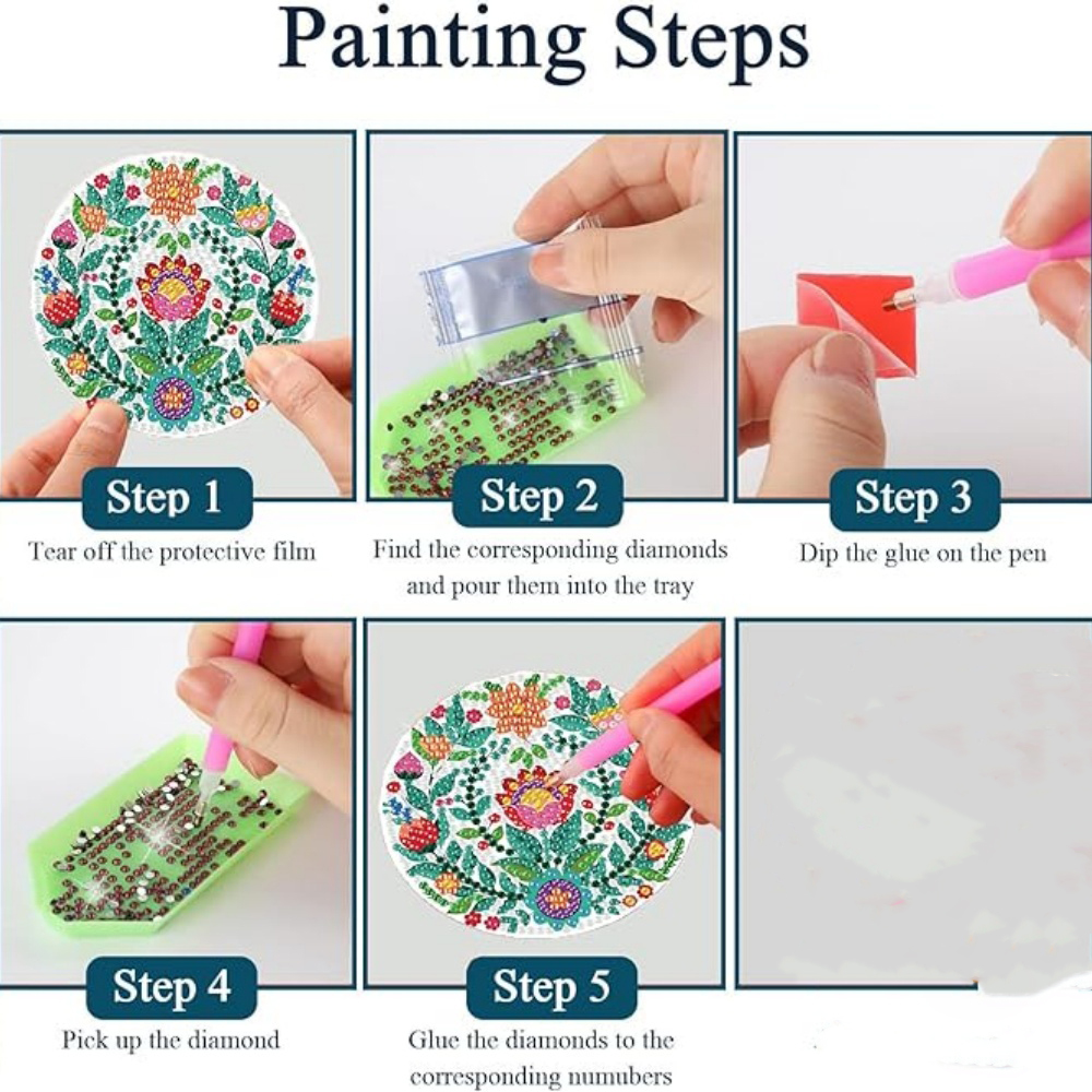 8-piece set/Diamond painting c - Resin Art Canvas reseña y precio