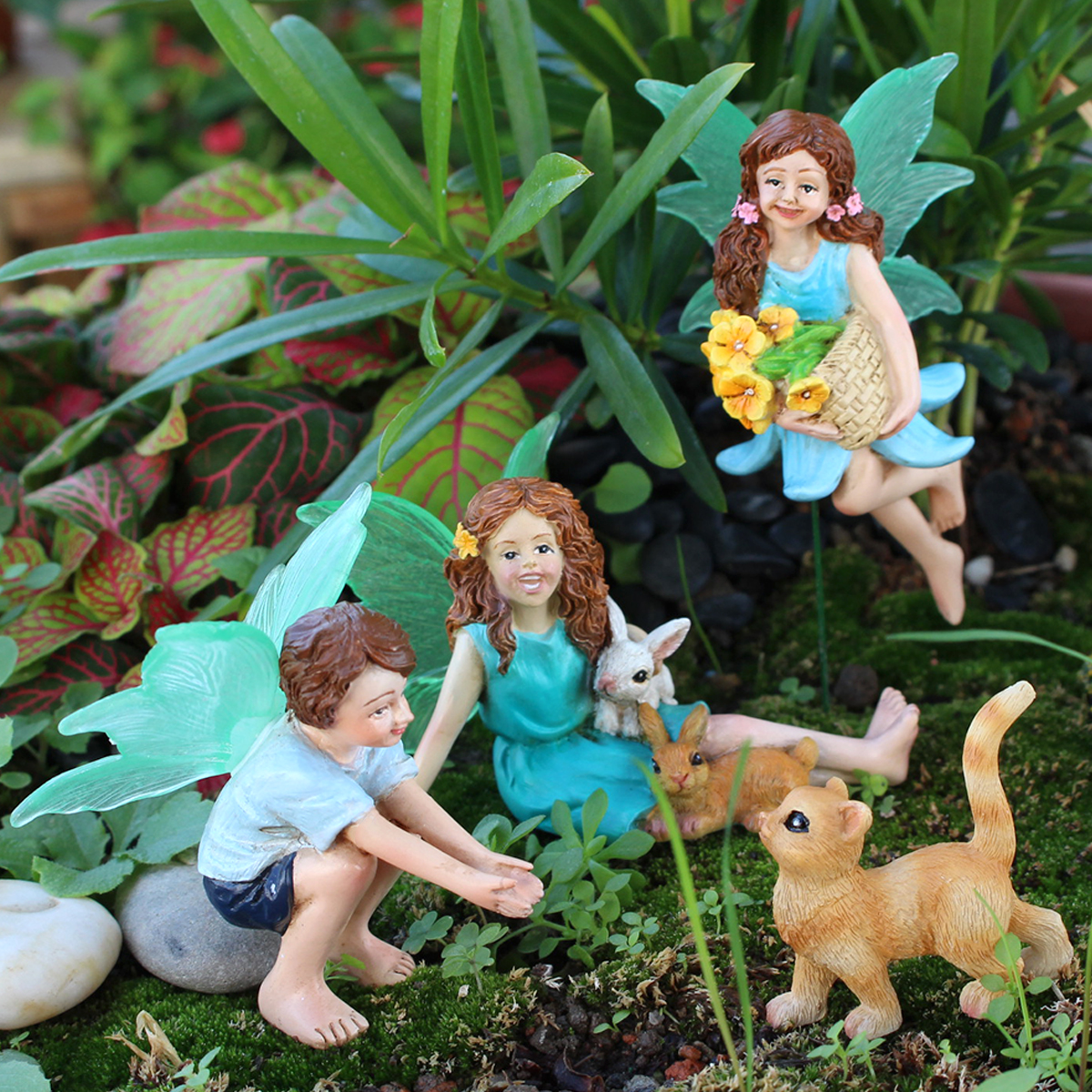 4pc Flower Fairy and Animal Pa - Resin Art Flowers reseña y precio