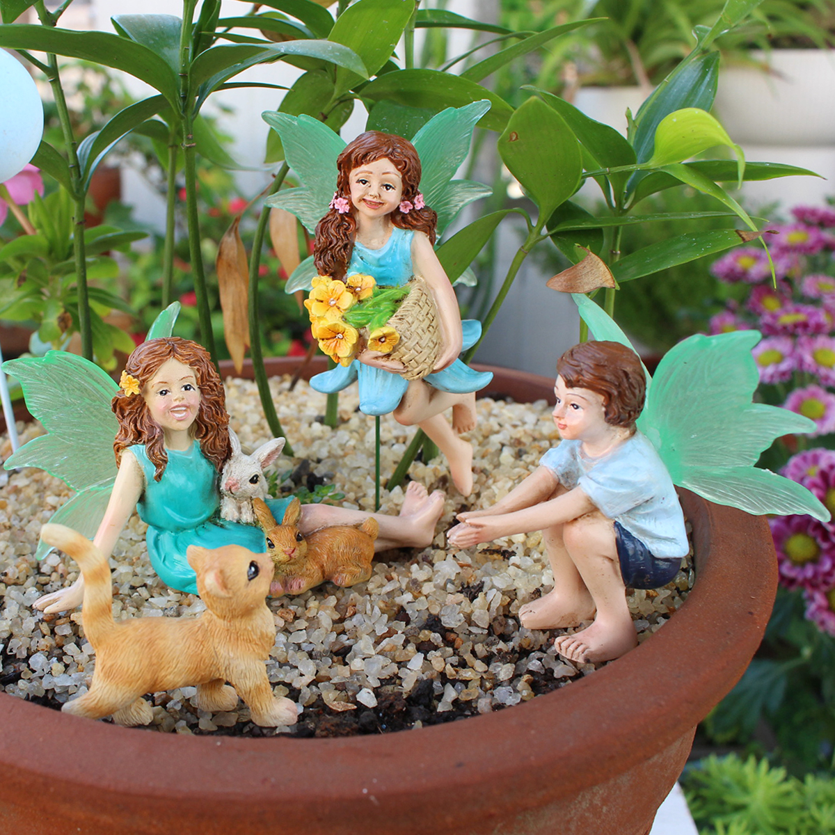 4pc Flower Fairy and Animal Pa - Resin Art Flowers reseña y precio
