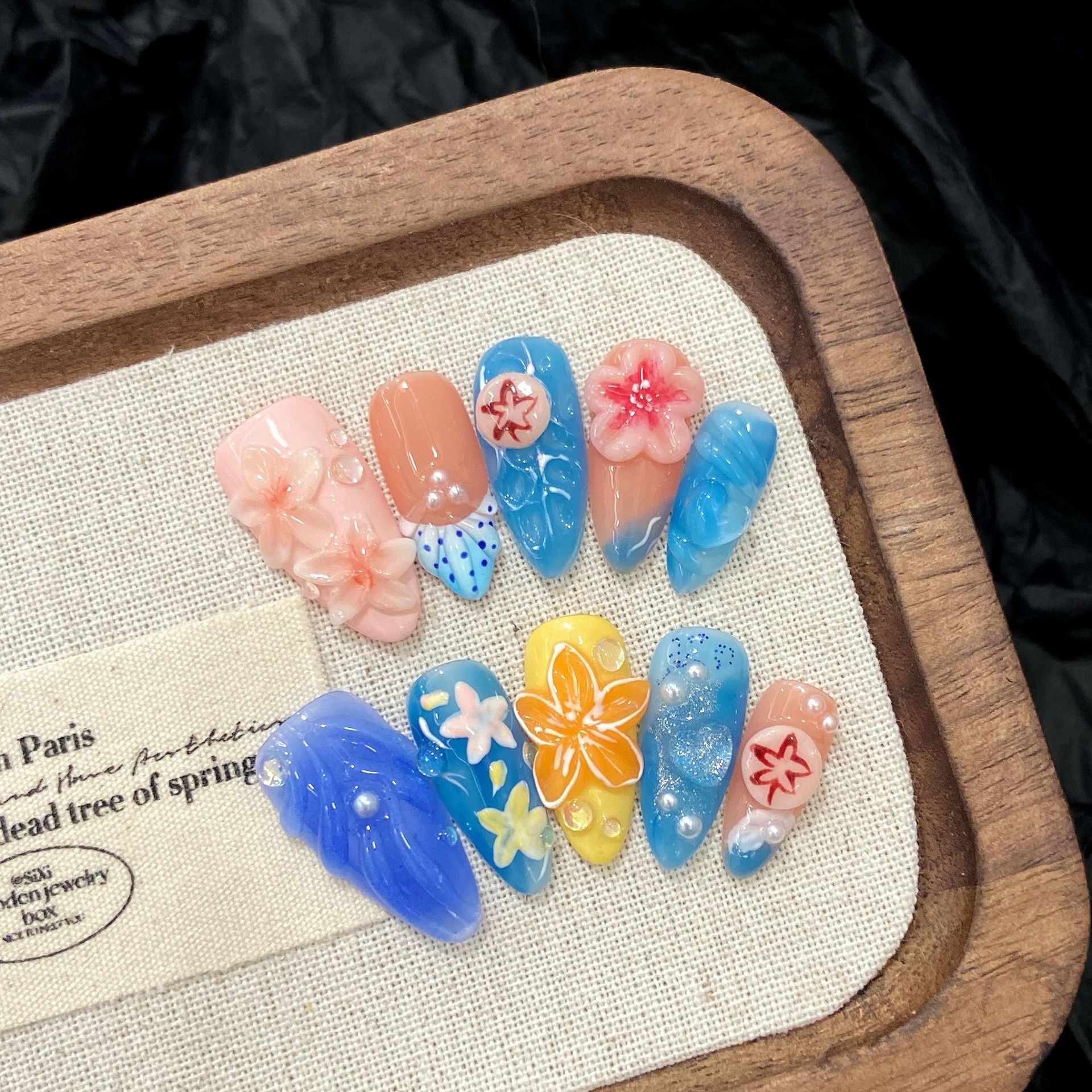 10pcs Pure Hand Pressed Almond - Resin Art Flowers reseña y precio