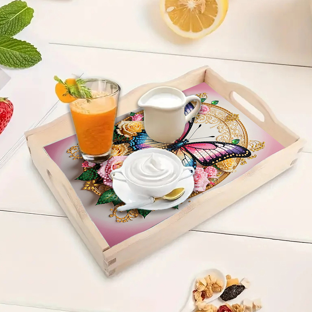 Diamond Painting Wooden Tray w - Resin Art Wooden Tray reseña y precio