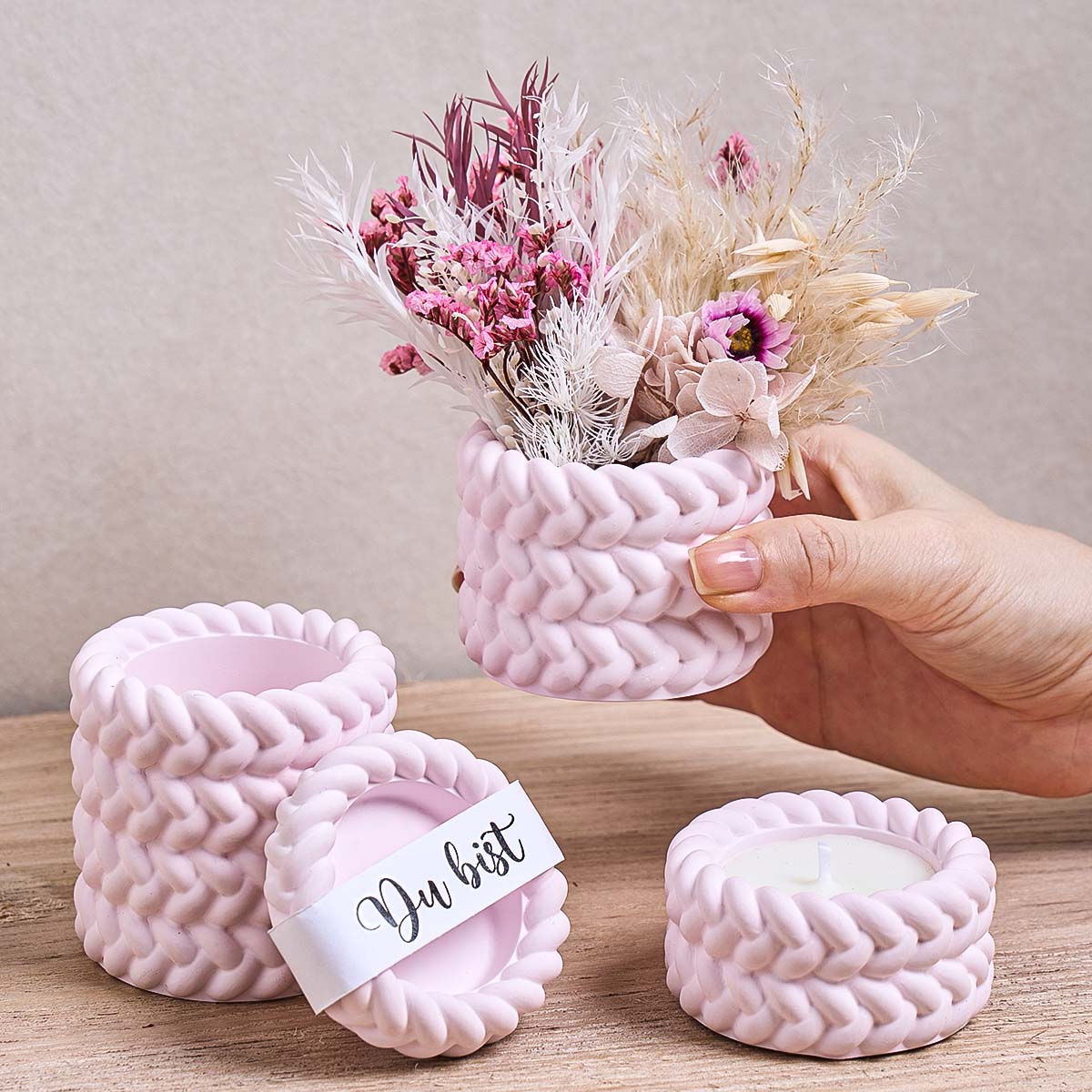 Woven Candle Jar Silicone Mold - Coaster Mold Square reseña y precio