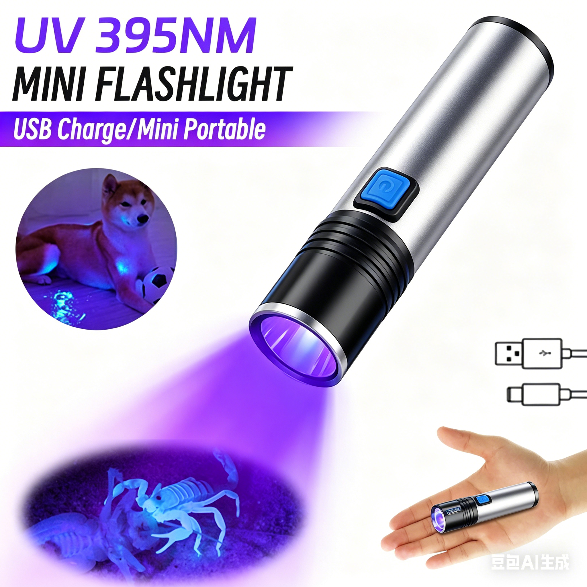 USB Rechargeable Zoomable UV F - Resin Art Uv Light reseña y precio
