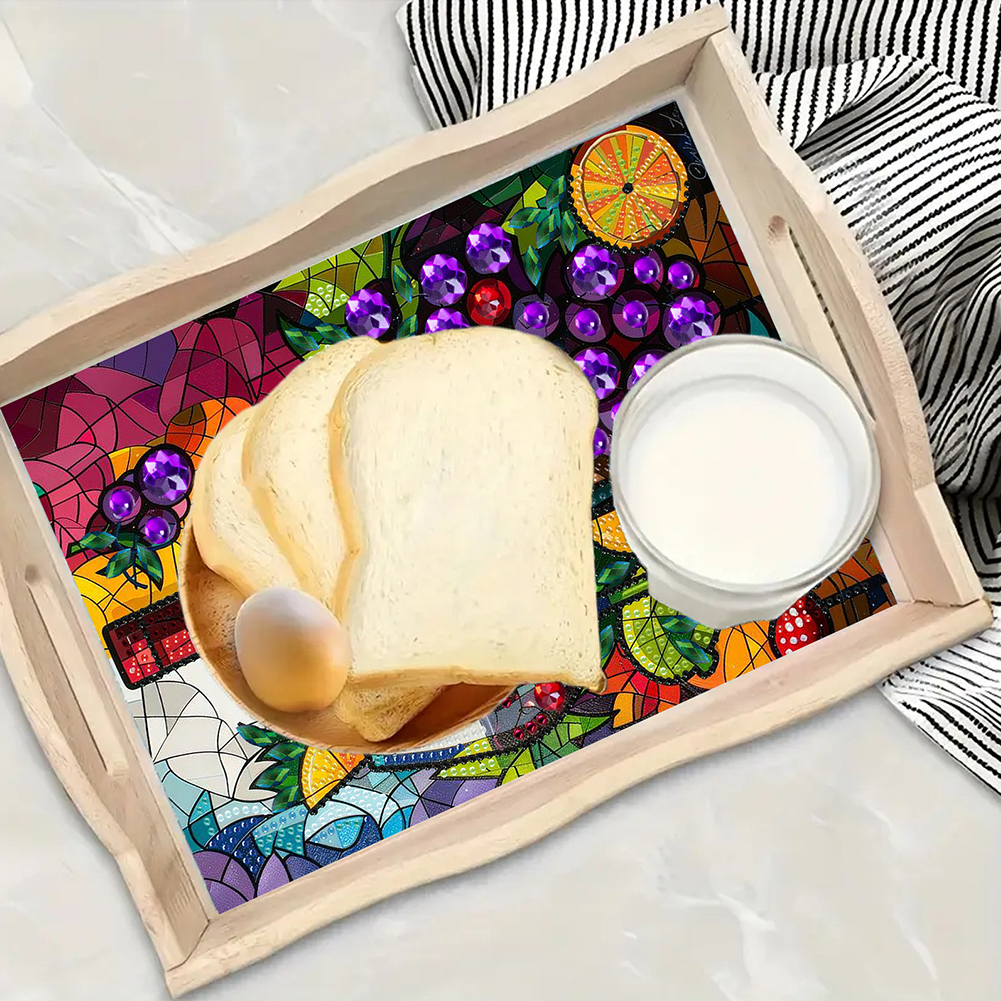 Diamond Painting Wooden Tray w - Resin Art Wooden Tray reseña y precio