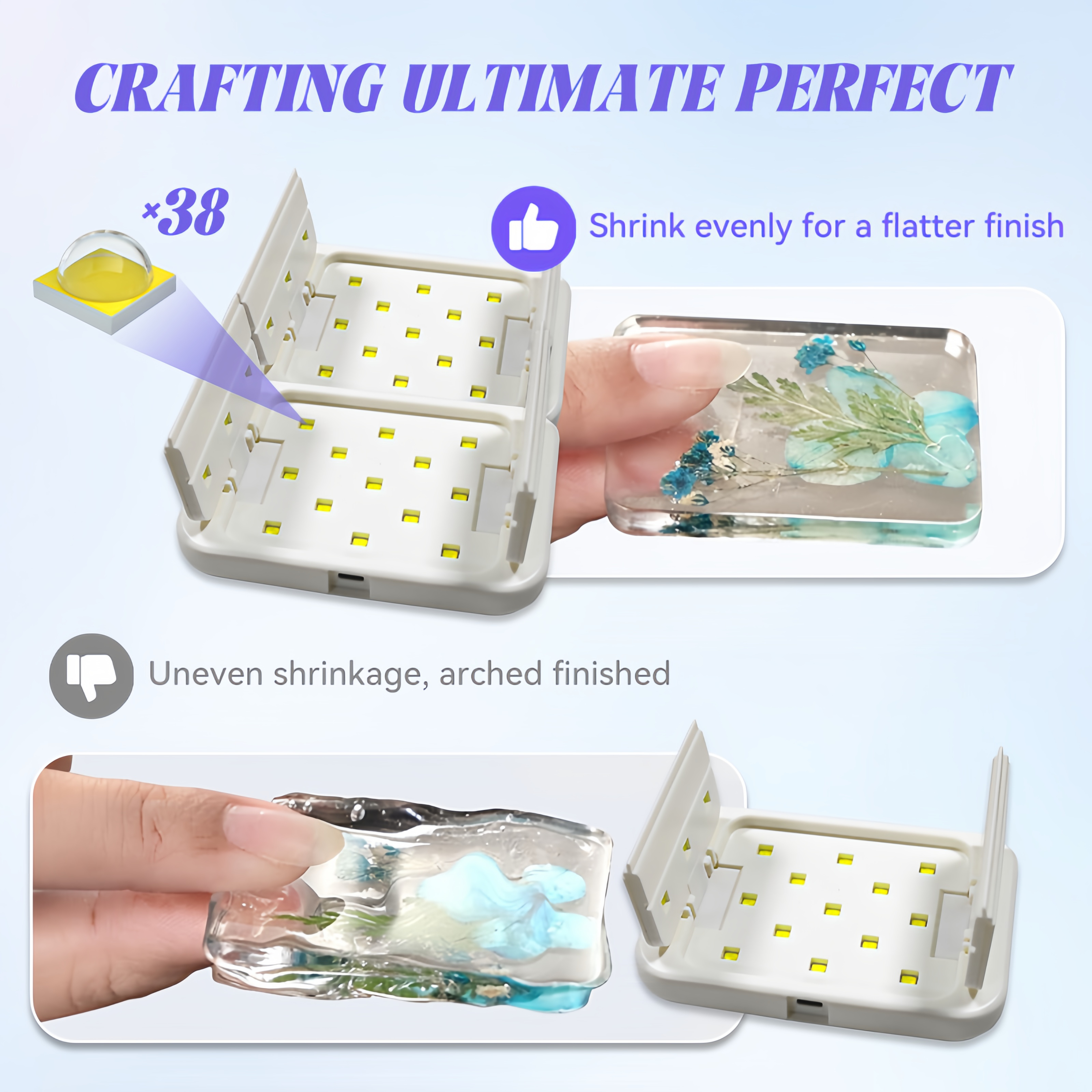 48W Dual-Sided UV Lamp Foldabl - Resin Art Uv Light reseña y precio