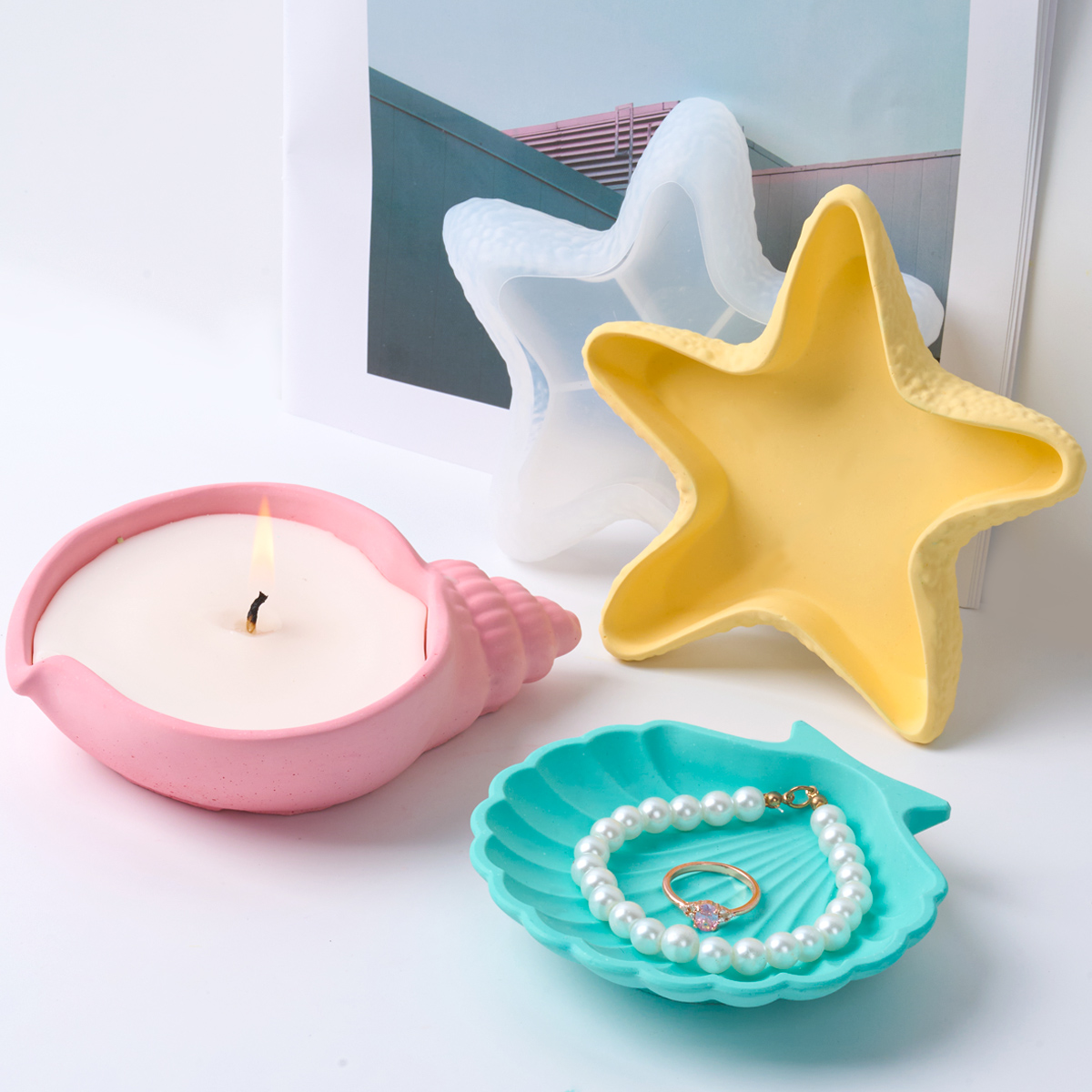DIY Concrete Starfish Starage  - Coaster Mold Square reseña y precio
