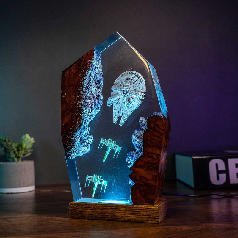 Table Resin Lamp Universe War  - Resin Art And Decor reseña y precio