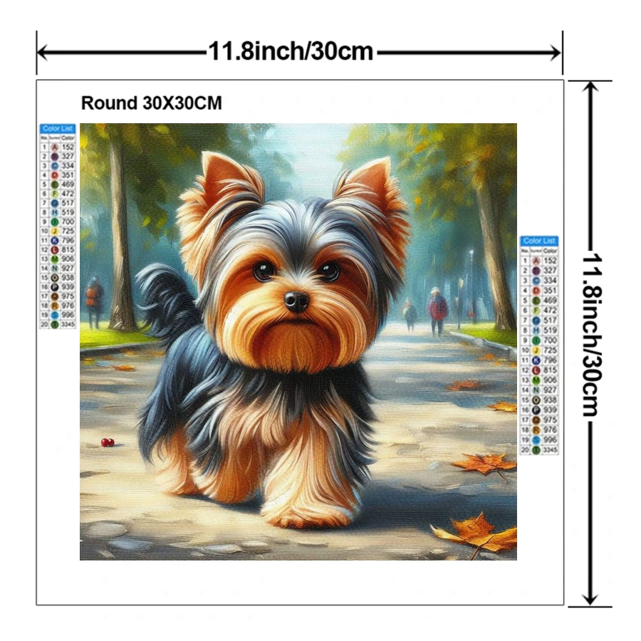 Yorkshire Terrier Dog 5D DIY D - Resin Art Canvas reseña y precio