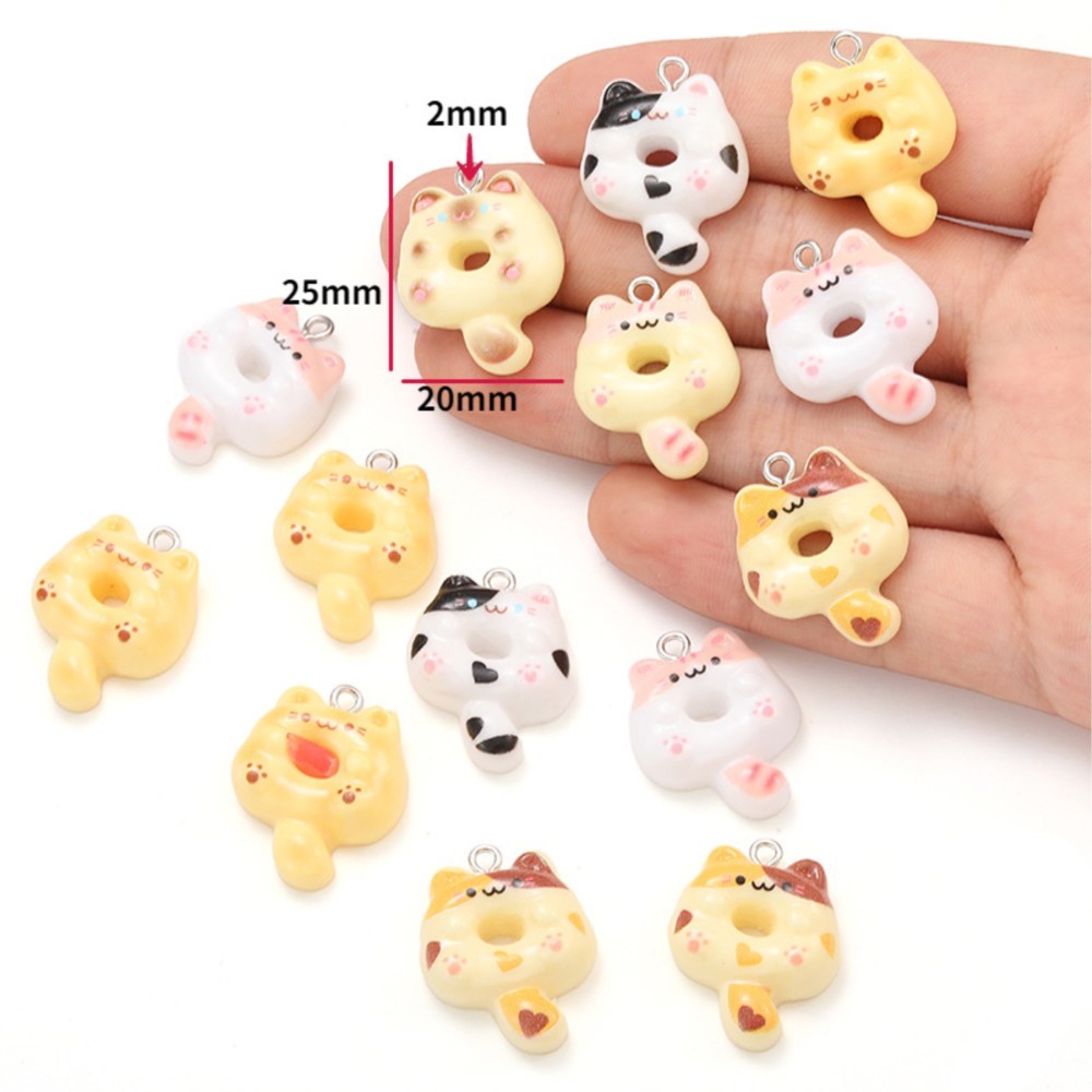 10Pcs Kawaii Cartoon Cat Resin - Resin Art Accessories reseña y precio