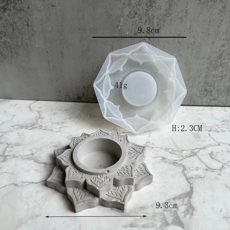 Concrete Candle Jar Silicone M - Coaster Mold Square reseña y precio
