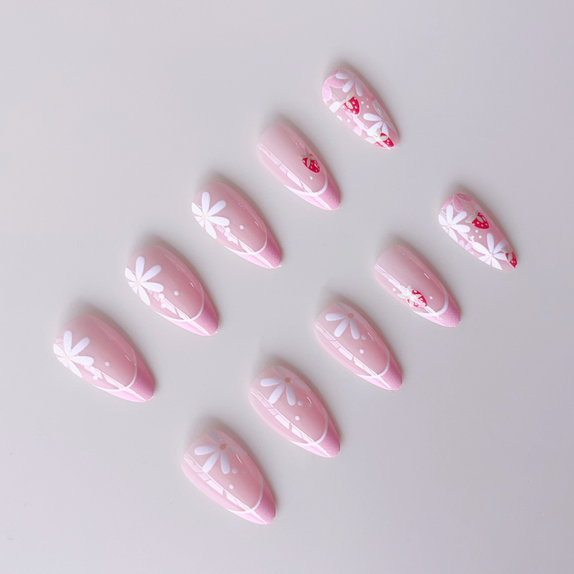 24pcs Ins Short Almond False N - Resin Art Flowers reseña y precio