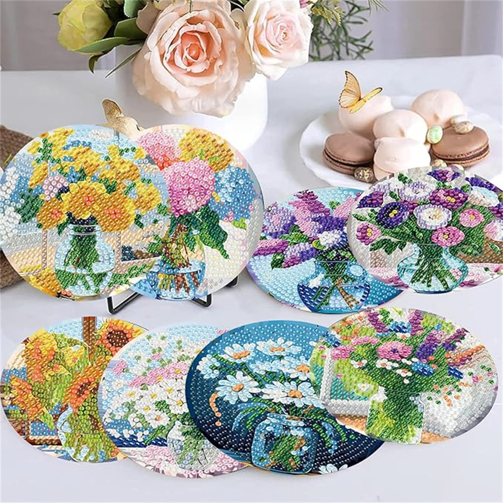 8-piece set of diamond paintin - Resin Art Canvas reseña y precio