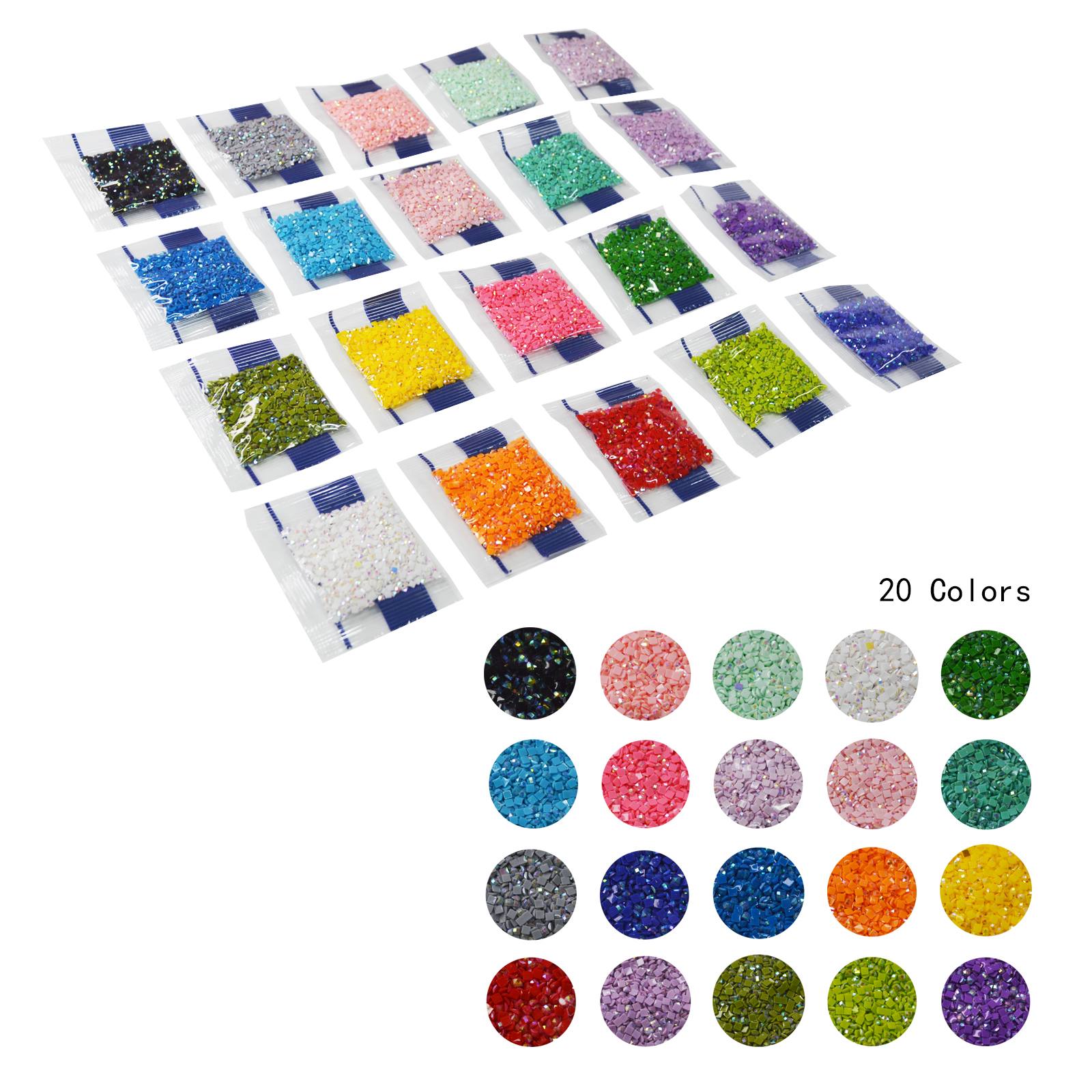 20 Colors Diamond Beads for 5D - Resin Art Canvas reseña y precio