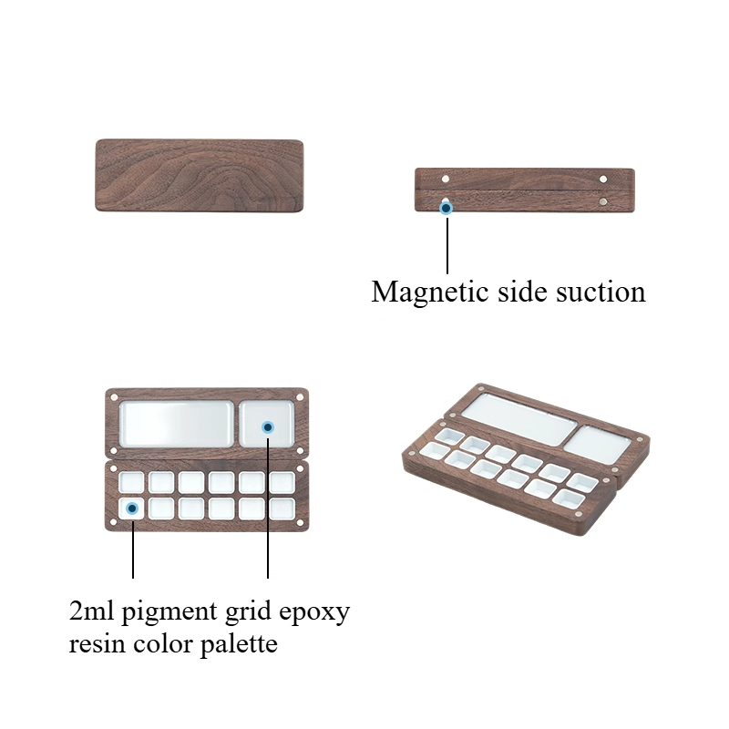 Solid Wood Watercolor Pigment  - Resin Art Wooden Tray reseña y precio