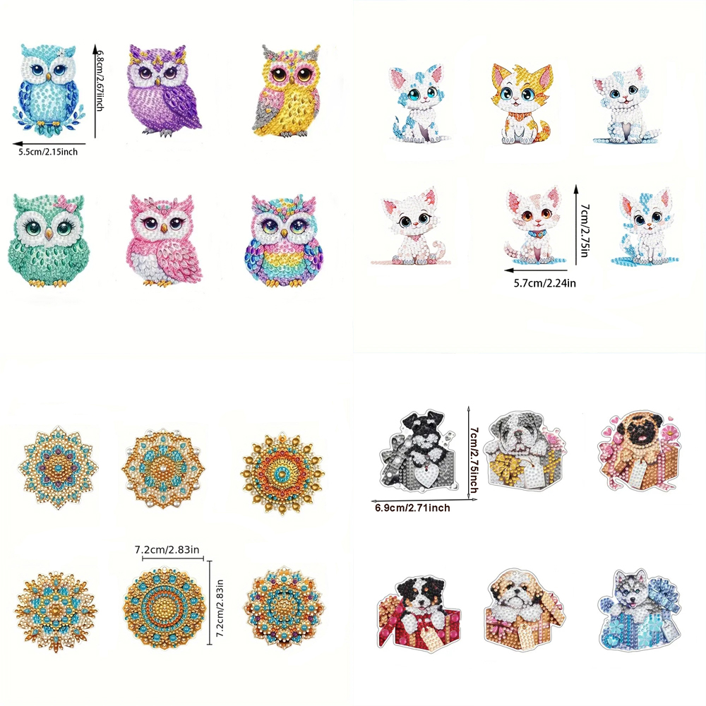 6-piece/set DIY Diamond Keycha - Resin Art Canvas reseña y precio