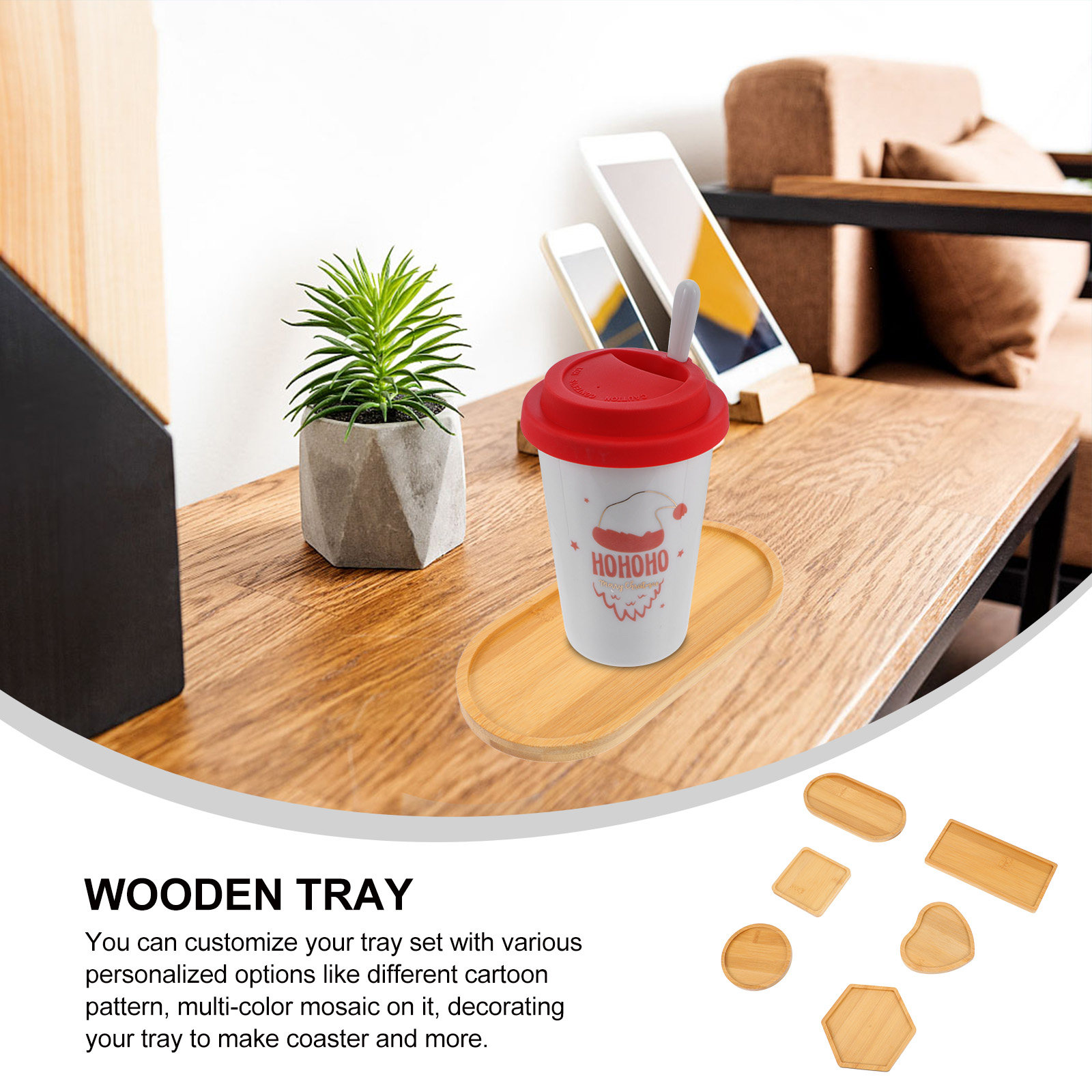 6Pcs Mosaic Wood Tray DIY Mold - Resin Art Wooden Tray reseña y precio