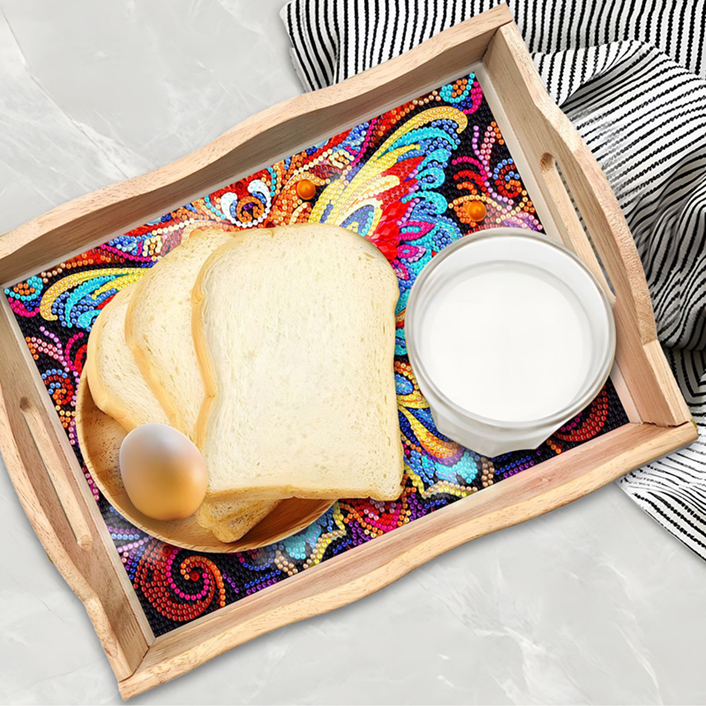 5D DIY Diamond Painted Wooden  - Resin Art Wooden Tray reseña y precio