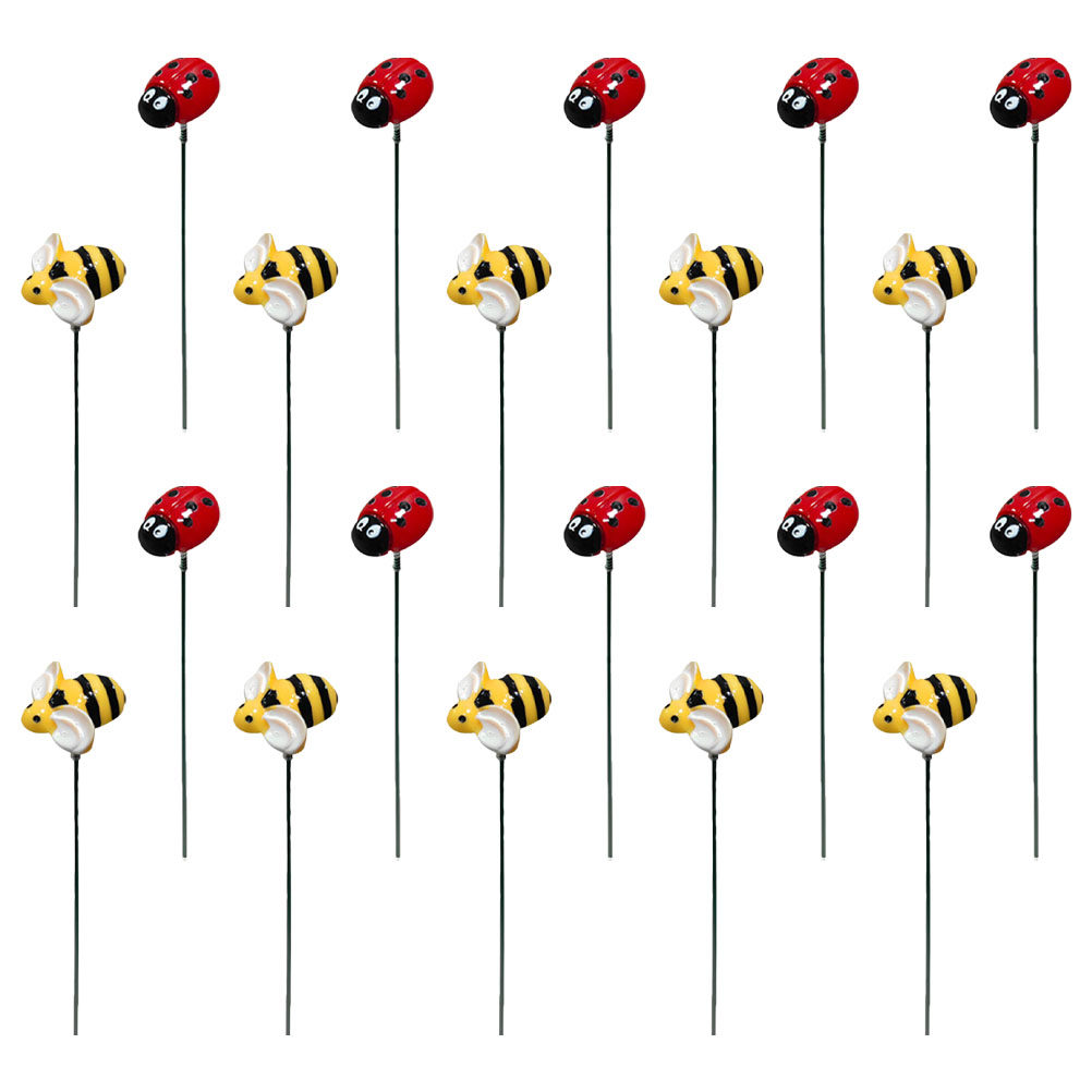 2Set Garden Stake Decorations  - Resin Art Flowers reseña y precio
