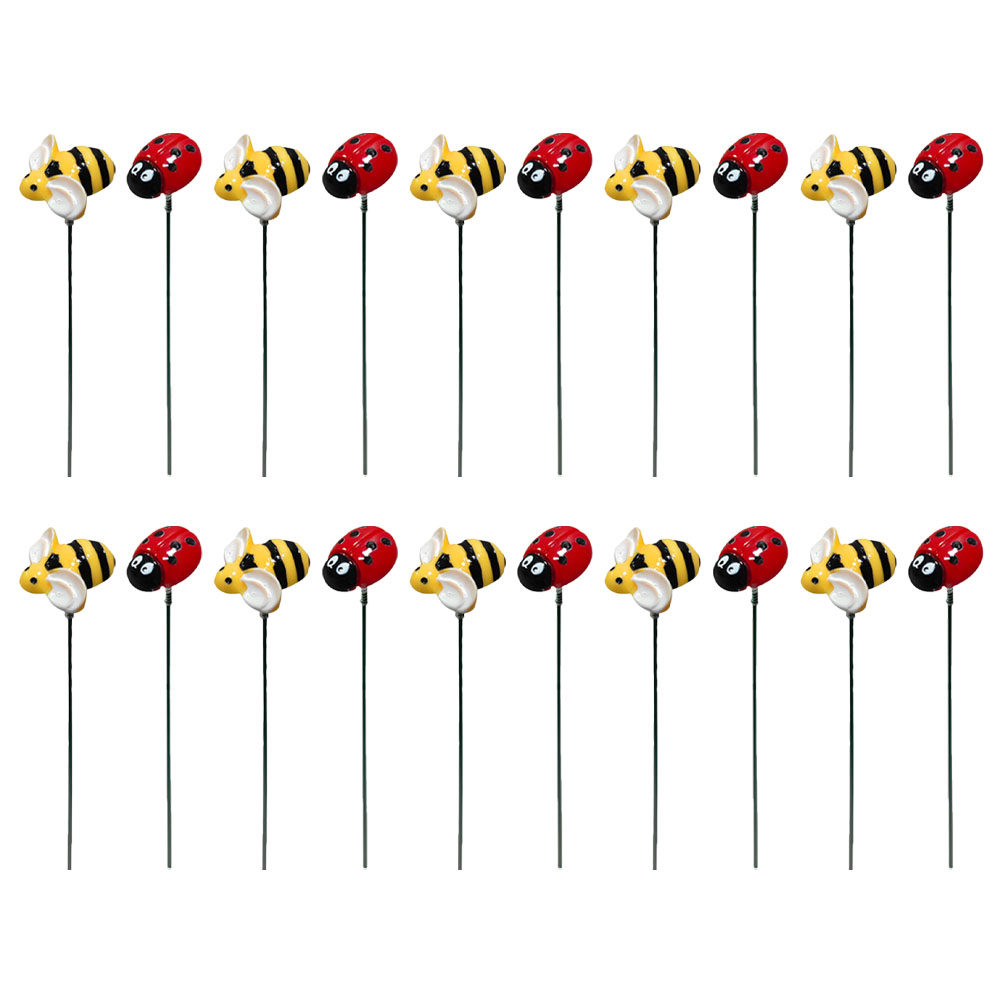 2Set Garden Stake Decorations  - Resin Art Flowers reseña y precio