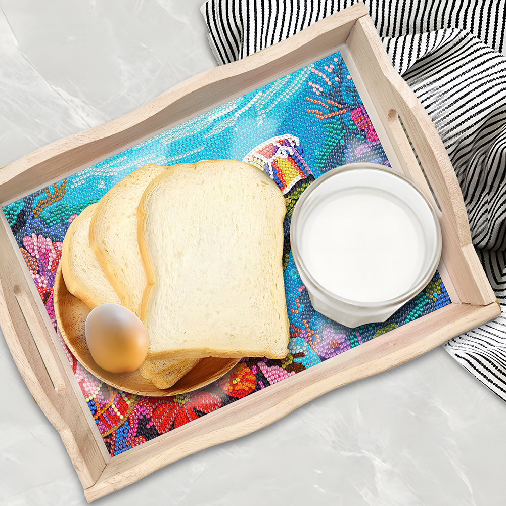 Wooden 5D DIY Diamond Painting - Resin Art Wooden Tray reseña y precio