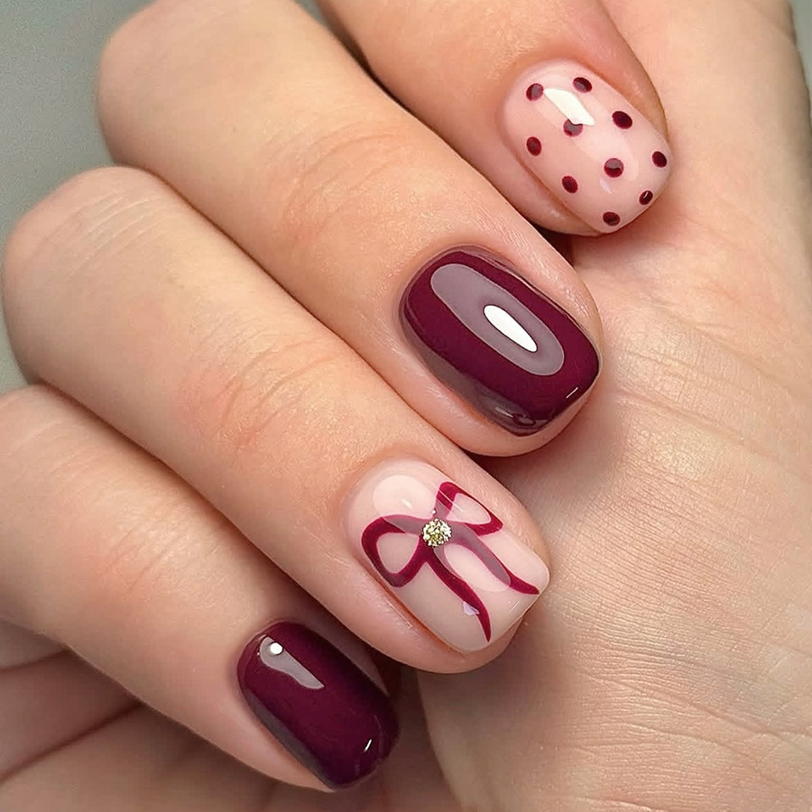 Short Square Press On Nails Gl - Resin Art Glitter reseña y precio