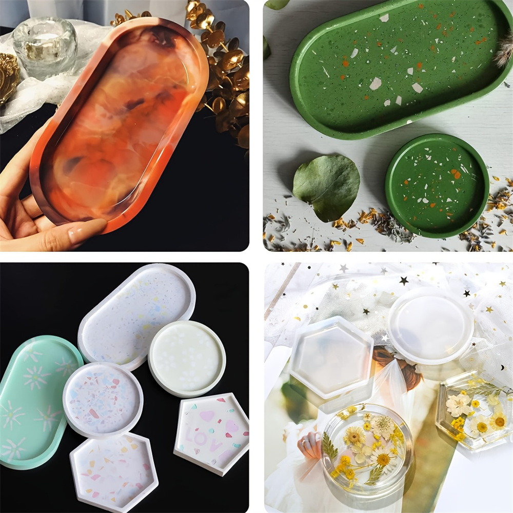 4pcs/Set Storage Tray Coaster  - Coaster Mold Square reseña y precio