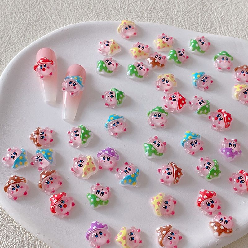 2/10/20pcs Kirby Nail Charms 3 - Resin Art And Decor reseña y precio