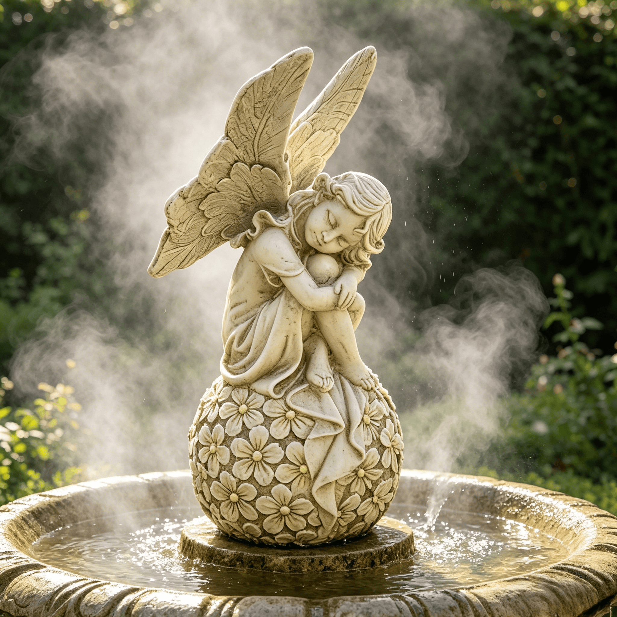 13.2-inch Garden Fairy Statue, - Resin Art Flowers reseña y precio